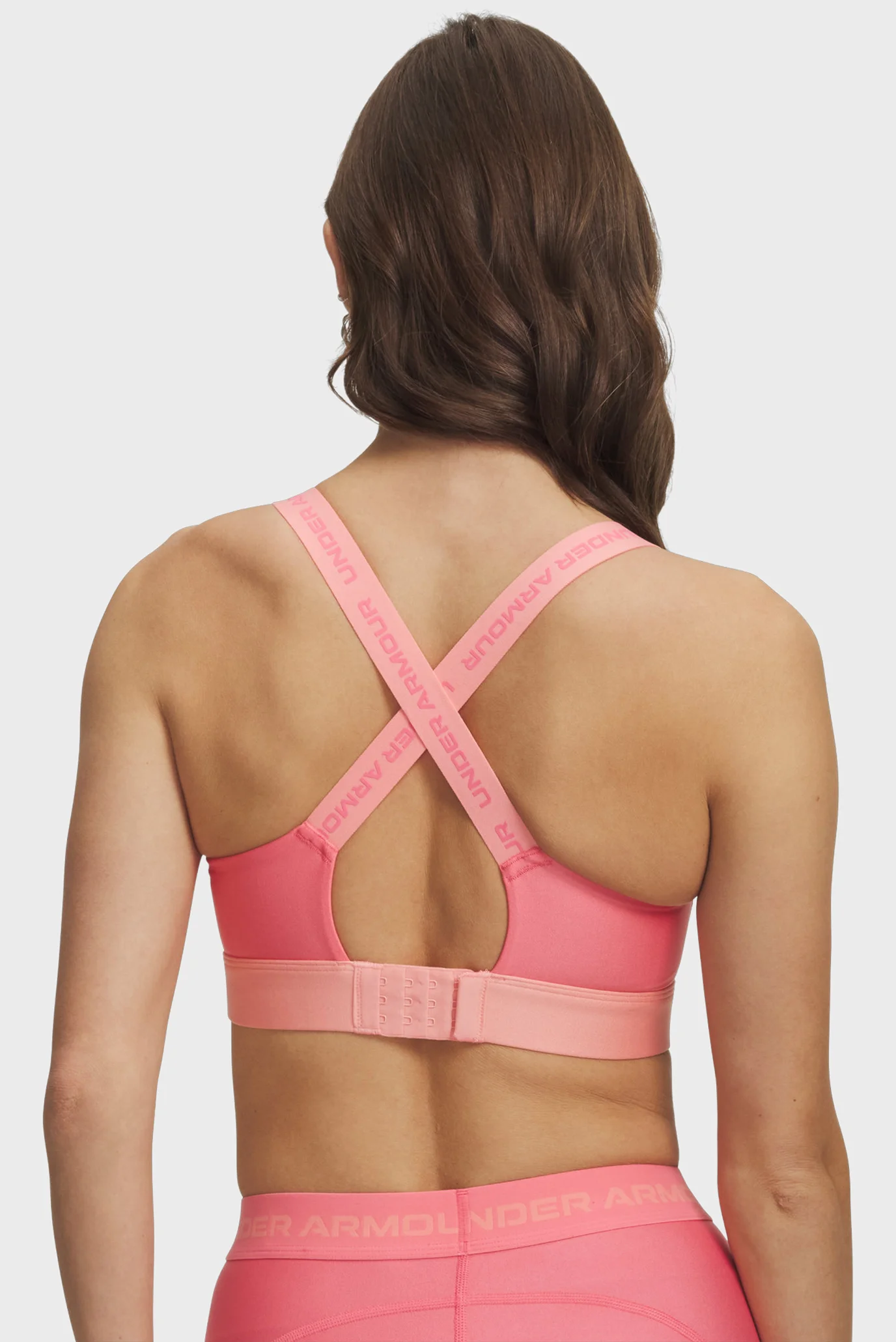 Женский розовый топ UA Infinity High 2.0 Bra Under Armour 1384112