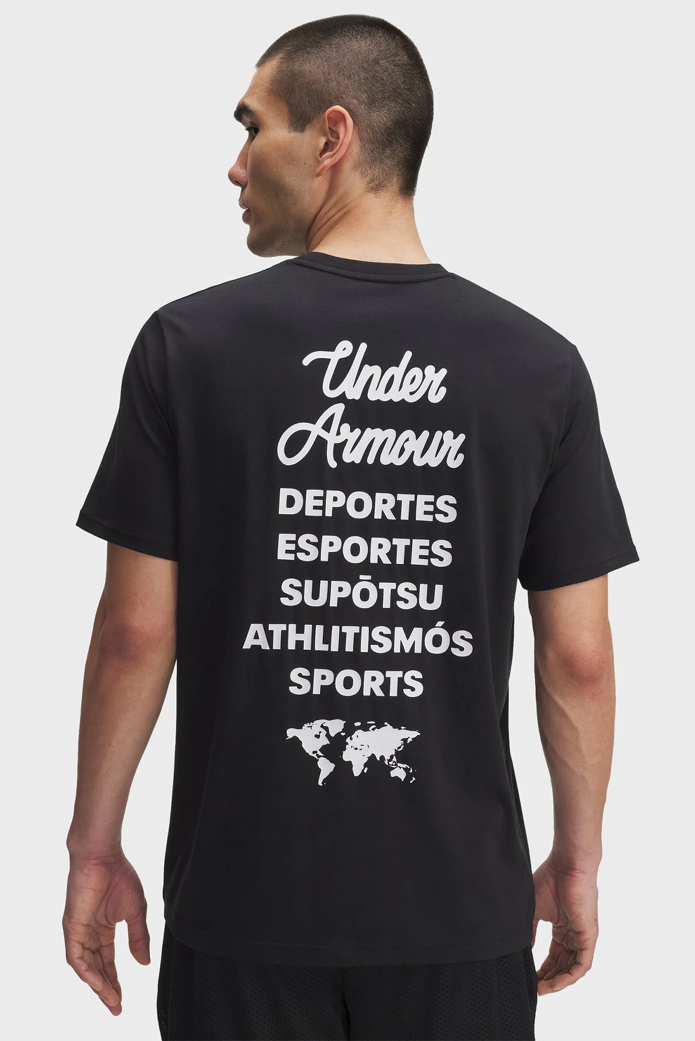 Мужская черная футболка UA 60/40S SPORTS WM SS Under Armour