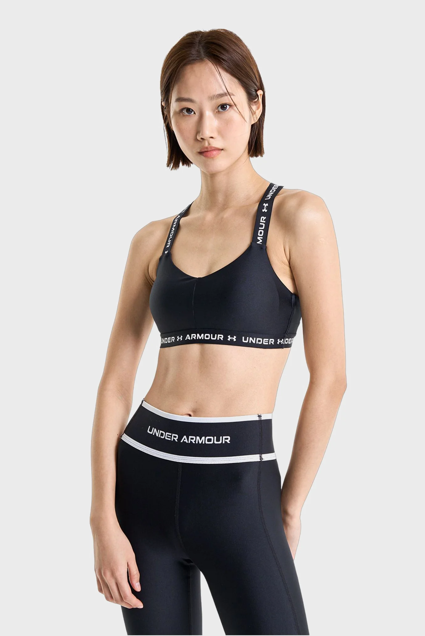 Жіночий чорний топ UA Crossback Low-BLK Under Armour 1361033-001