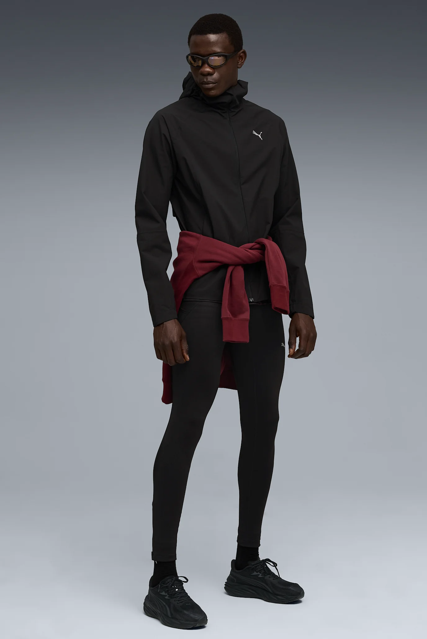 ジャケット・アウター raimu Мужская черная ветровка RUN rainCELL Jacket Men PUMA 527525_01