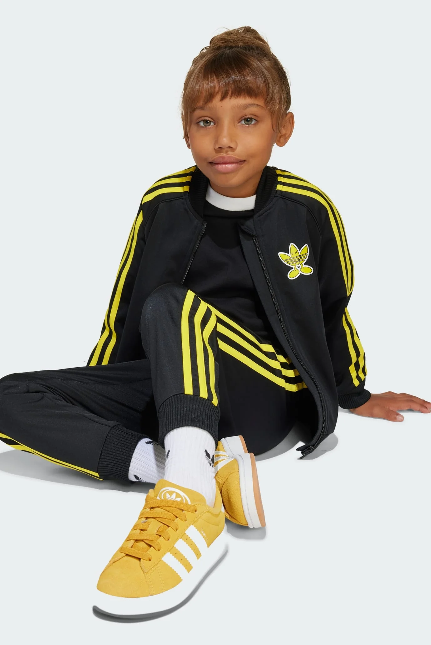 Детский черный спортивный костюм (кофта, брюки) adidas Originals x