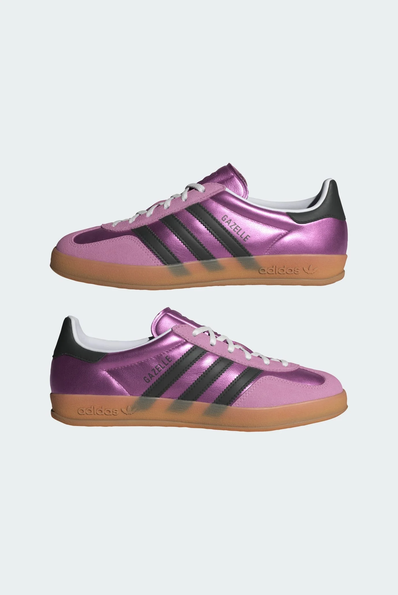Женские фиолетовые кожаные сникерсы Gazelle Indoor adidas JS1406