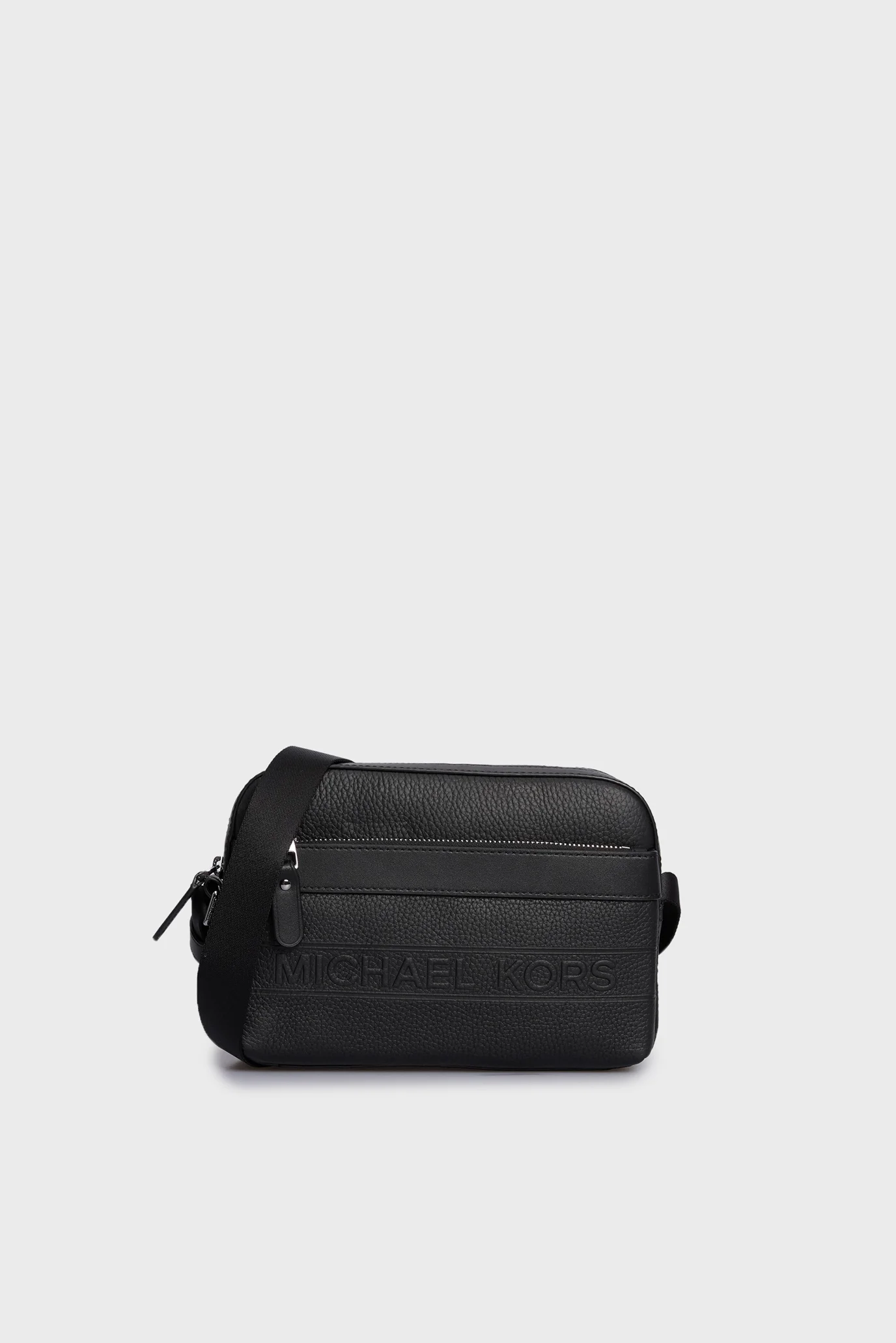K.mKDU‼️ Мужская черная кожаная сумка HUDSON EW UTILITY XBODY Michael Kors