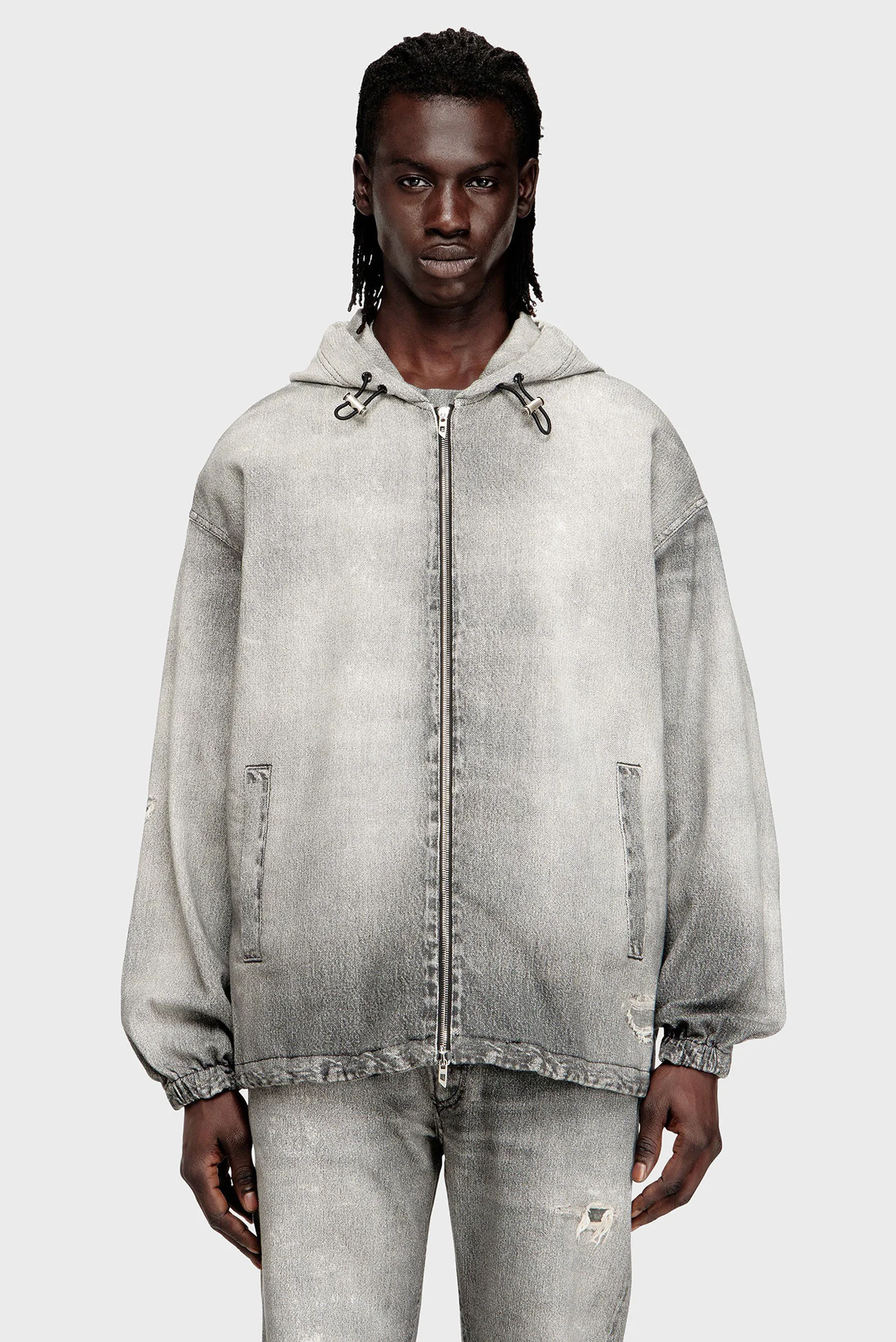 Мужская серая джинсовая куртка GIACCA Diesel A14694 068US — MD-Fashion