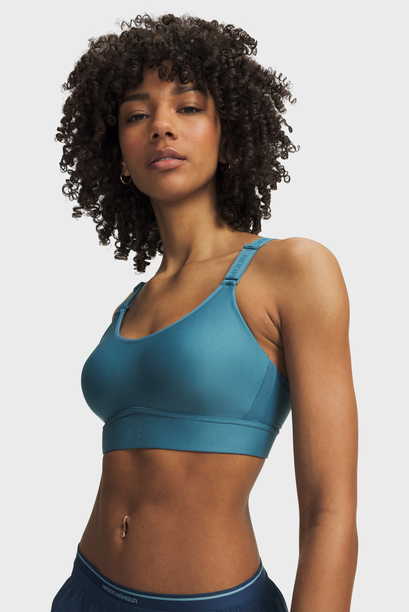 Женский голубой топ UA Infinity Mid 2.0 Bra Under Armour 1384123