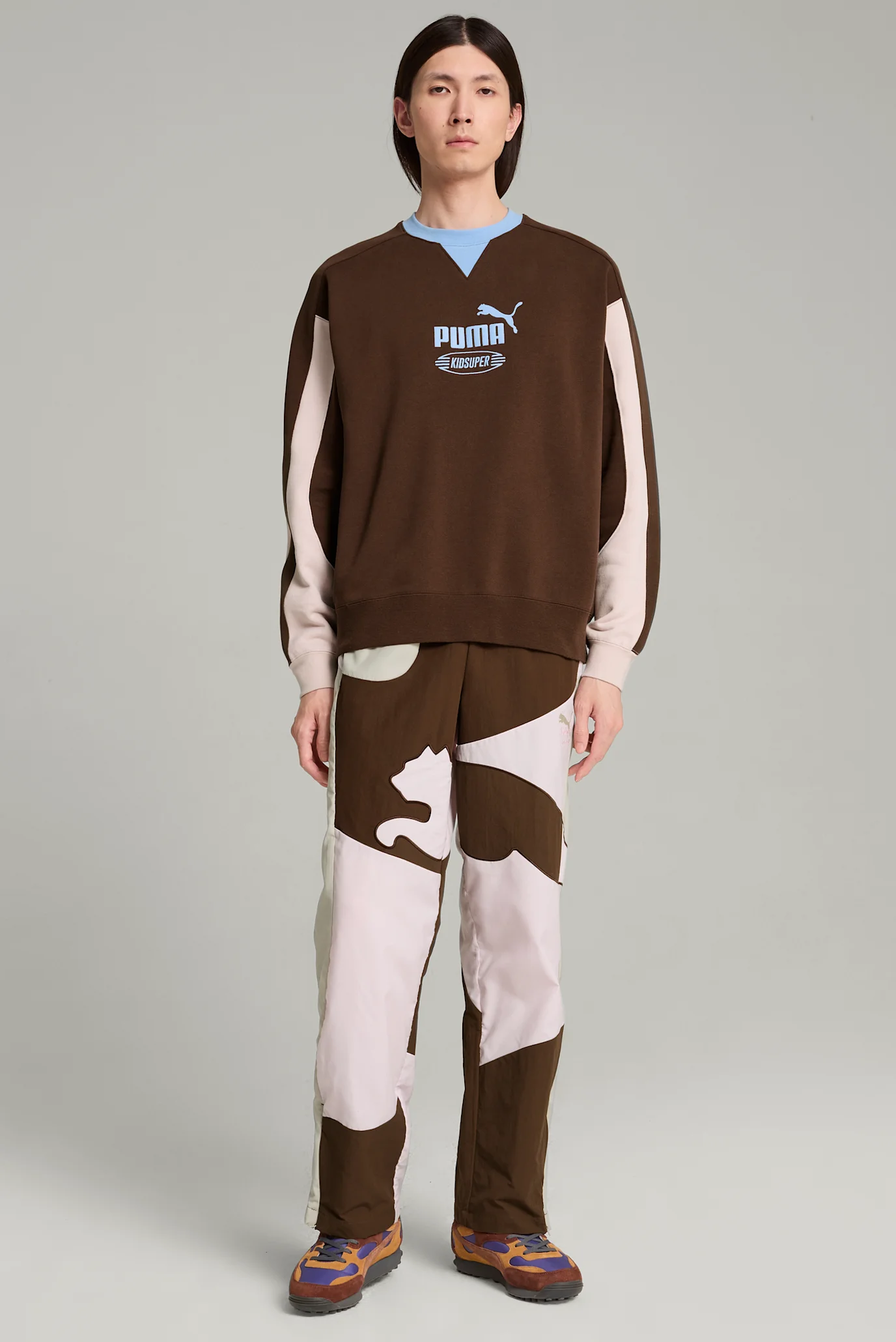 Мужской коричневый свитшот PUMA x KIDSUPER Crew Men PUMA 626700