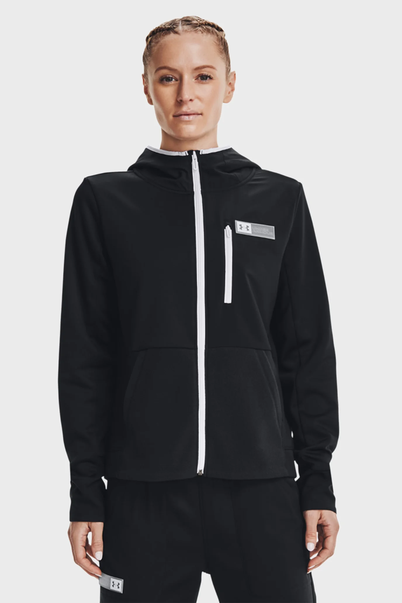 Жіноче чорне худі Armour Mixed Media FZ Under Armour 1365875-001