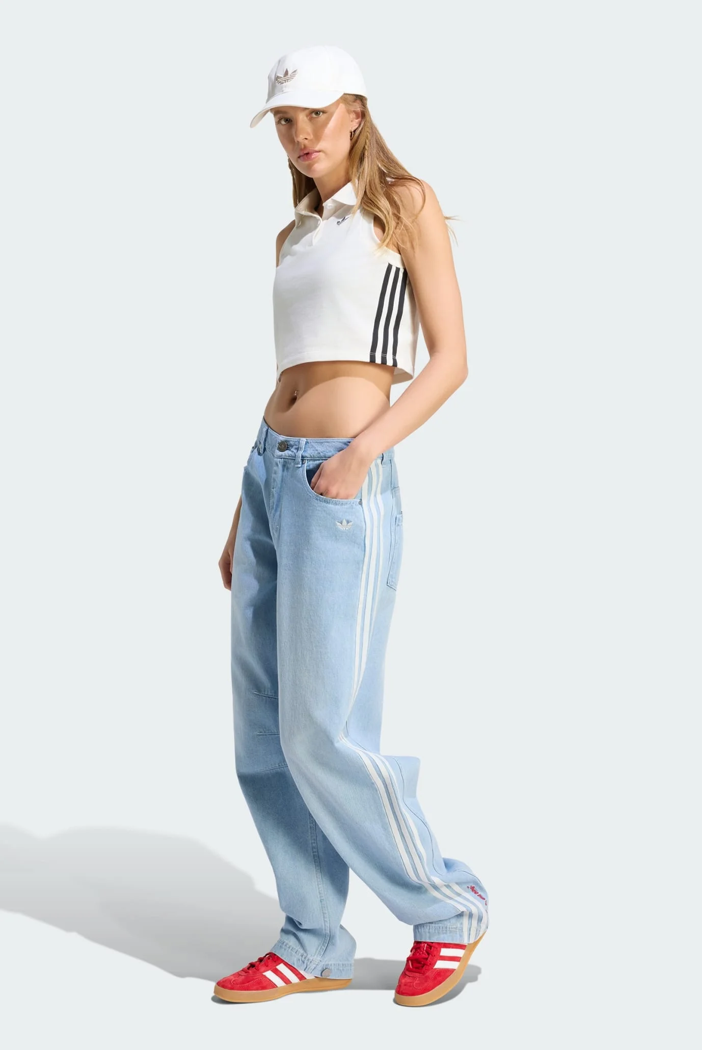 Жіночі блакитні джинси GFX BANANA Joggers adidas KY7563 — MD-Fashion