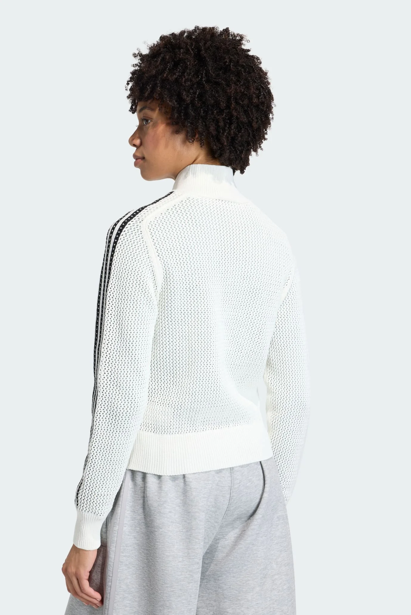 Женская белая спортивная кофта KNITTED CROCHET FIREBIRD adidas