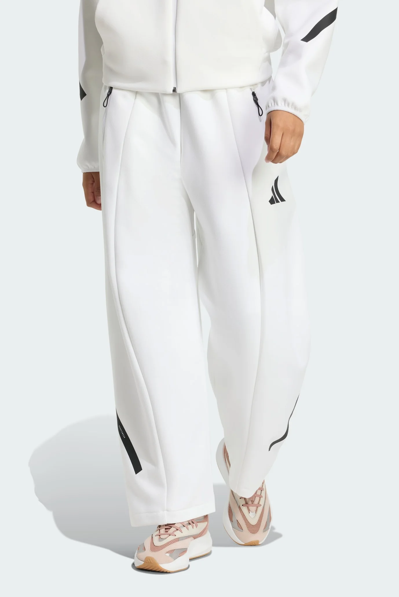 Жіночі білі спортивні штани adidas Z.N.E. Open-Hem adidas JL7332