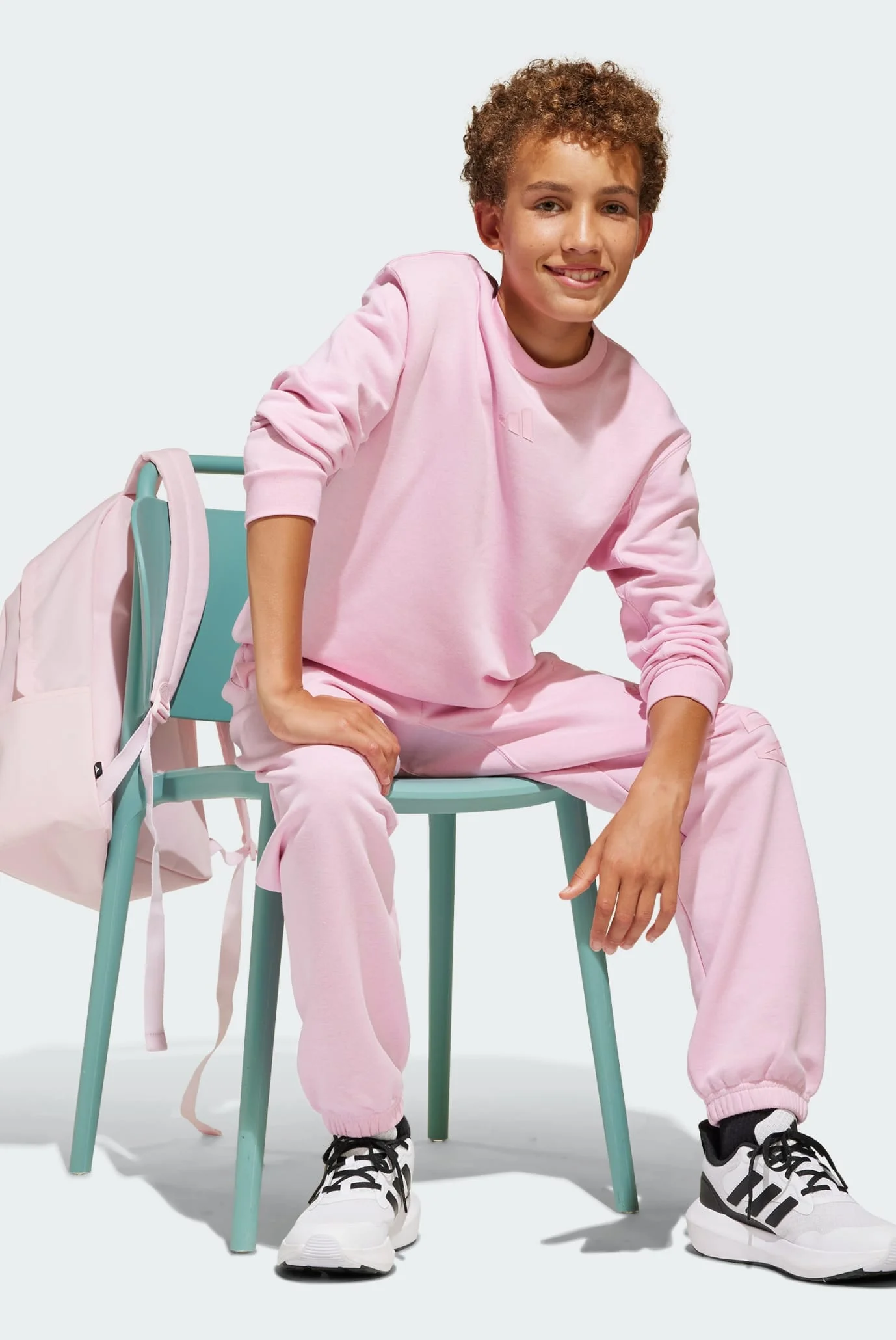 Детский розовый свитшот All SZN Graphic Crew Kids adidas JI6167