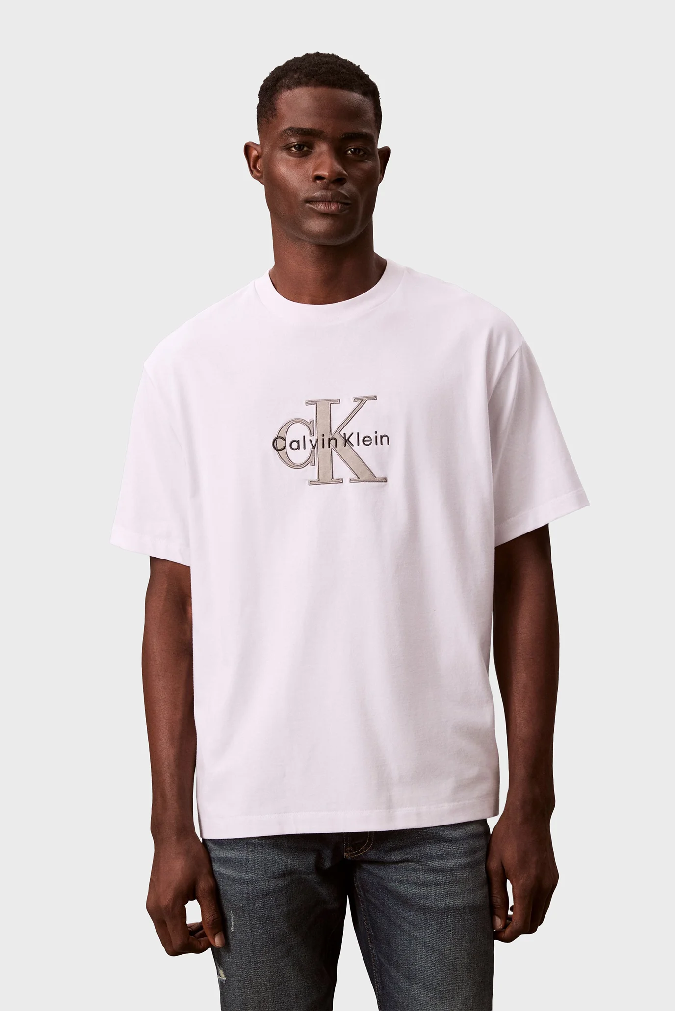 Мужская белая футболка GRAPHIC Calvin Klein Jeans LV04RE815G — MD