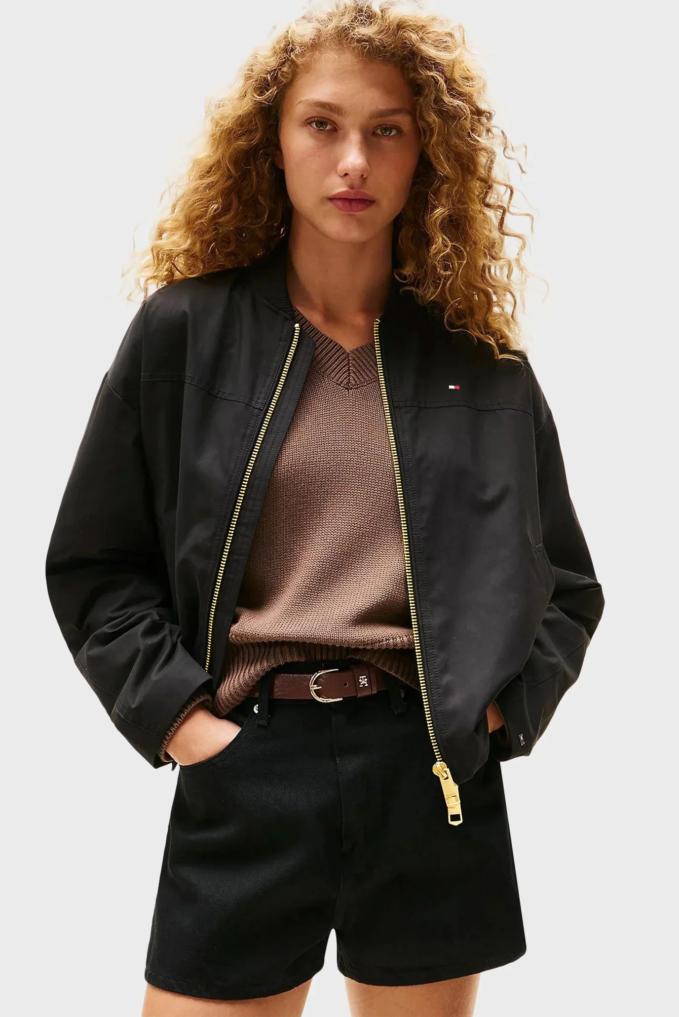 Женская черная куртка COTTON NYLON REG Tommy Hilfiger WW0WW45619
