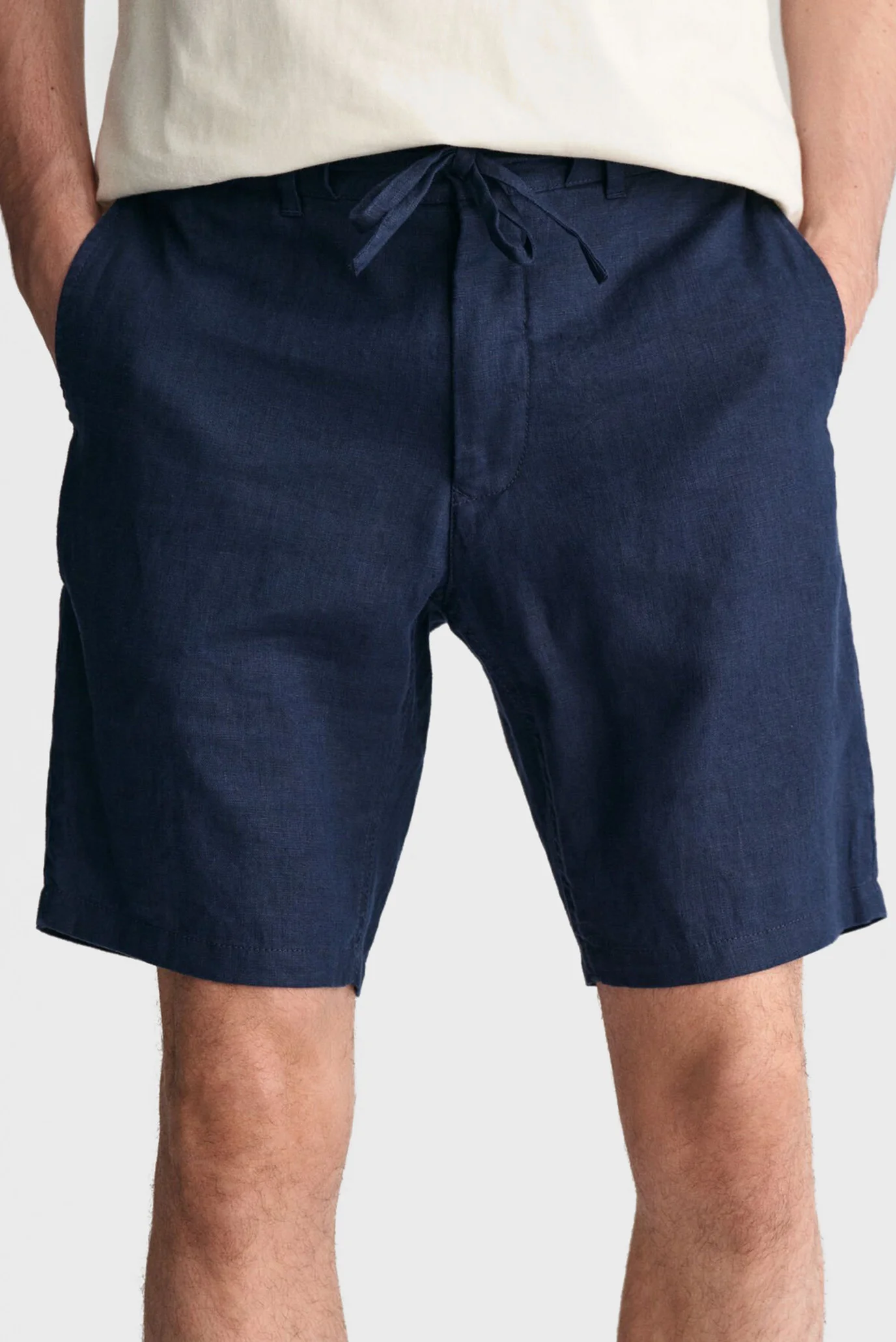 Мужские темно-синие льняные шорты RELAXED LINEN DS Gant 205073
