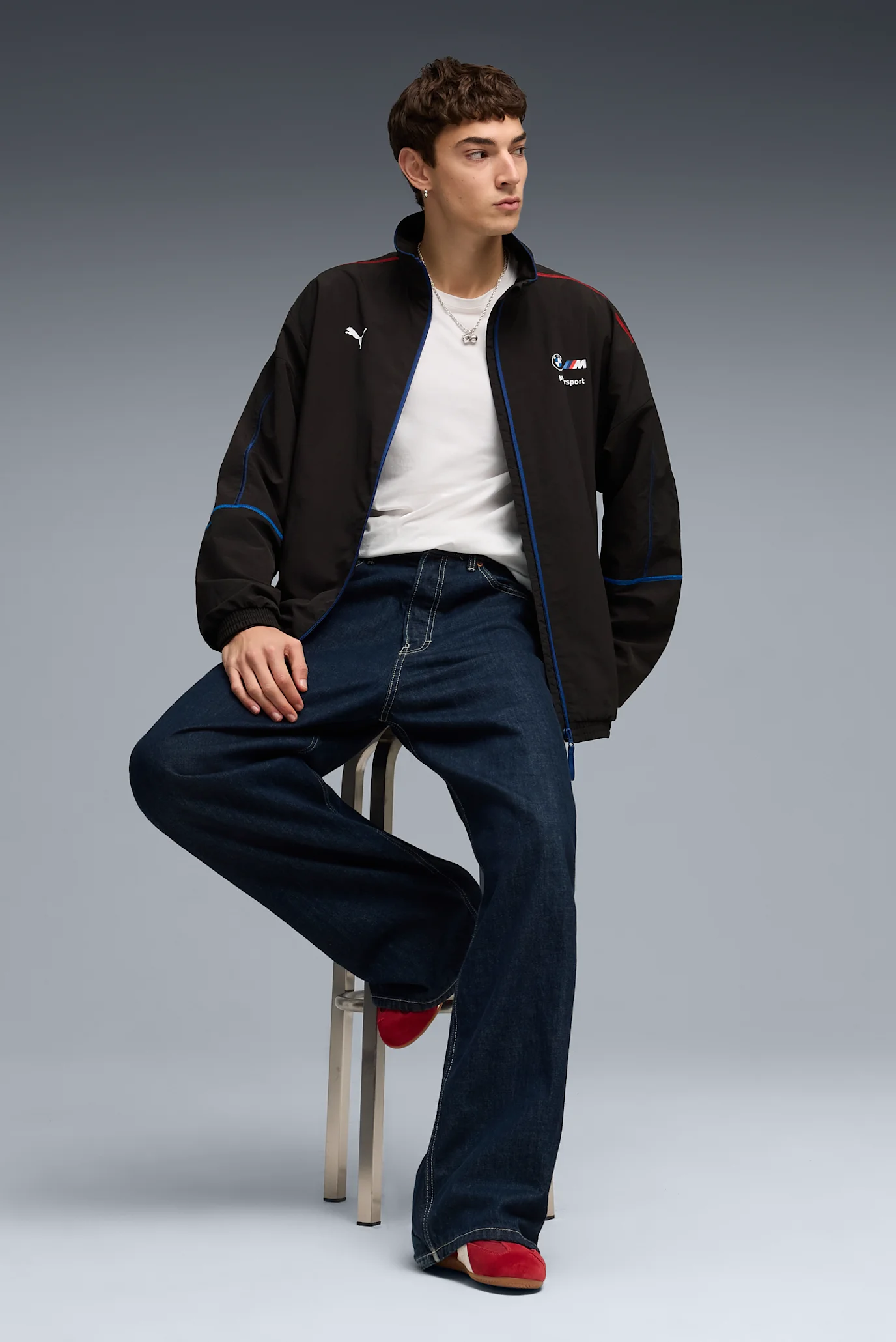 Мужская черная куртка BMW M MOTORSPORT Sportswear MT7 Track Jacket
