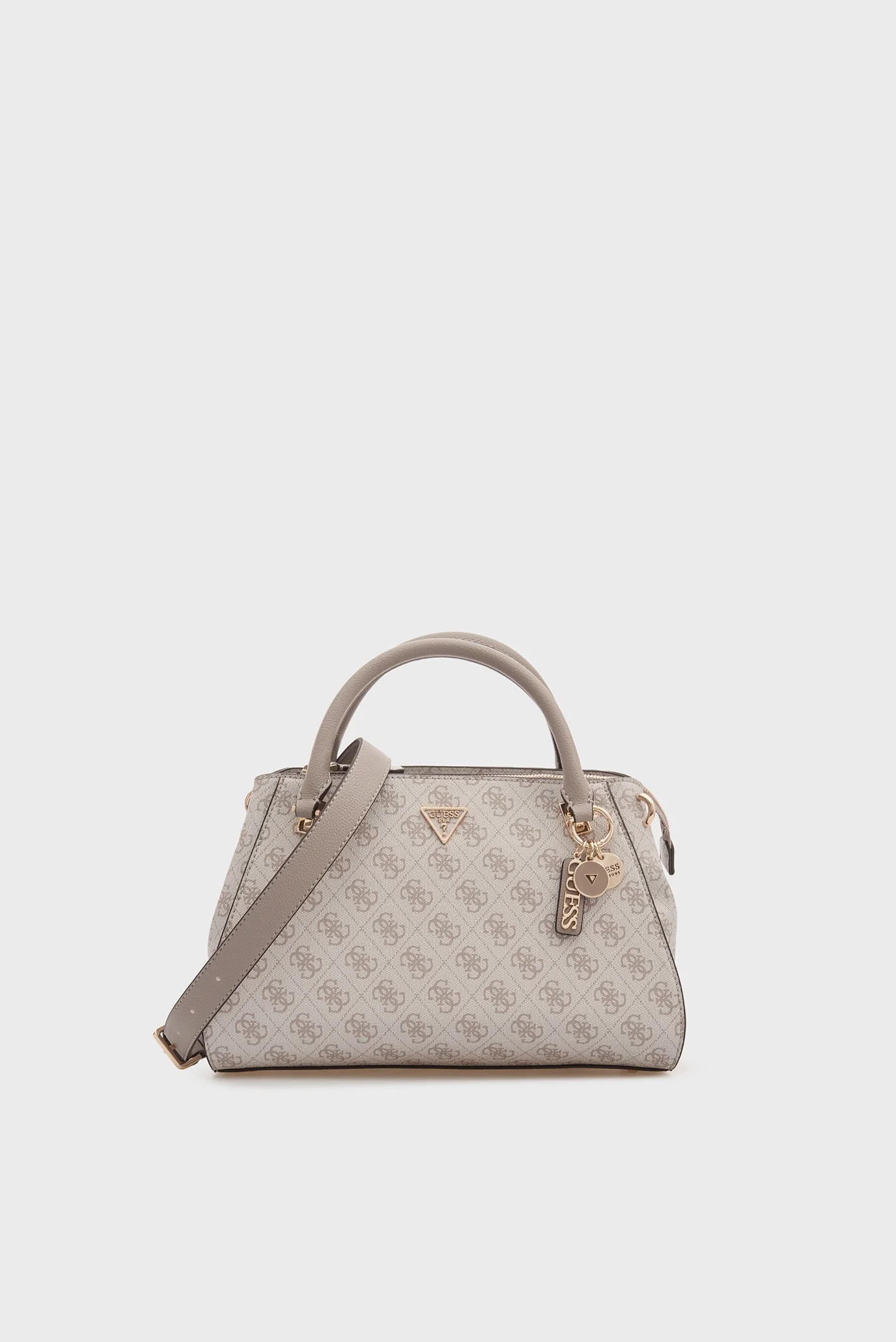 Женская бежевая сумка с узором NOELLE II LUXURY Guess HWBG9672070