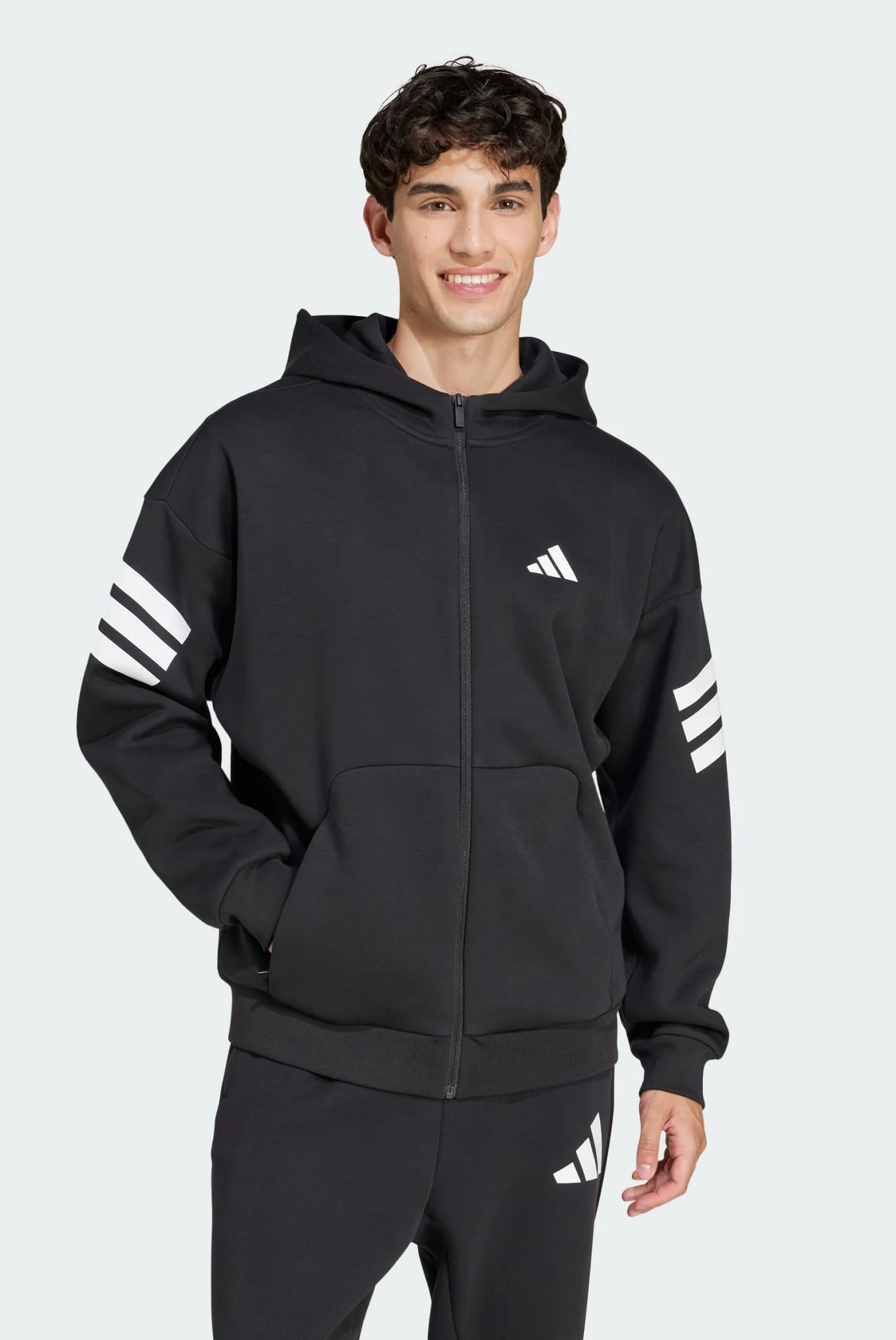 Мужское черное худи Future Icons 3-Stripes adidas JD4827 — MD-Fashion