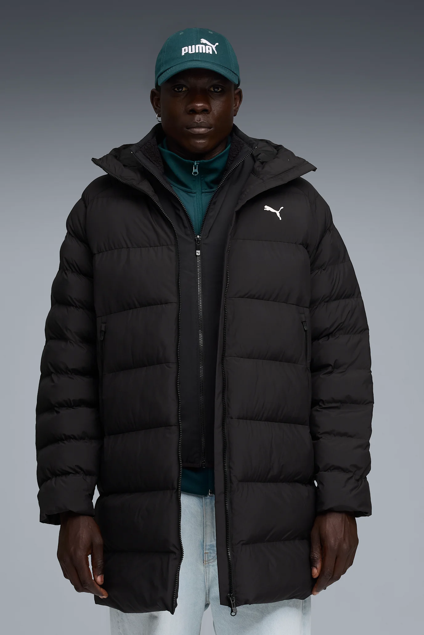 Чоловіча чорна куртка Mono Hooded Parka Men PUMA 688366_01 — MD