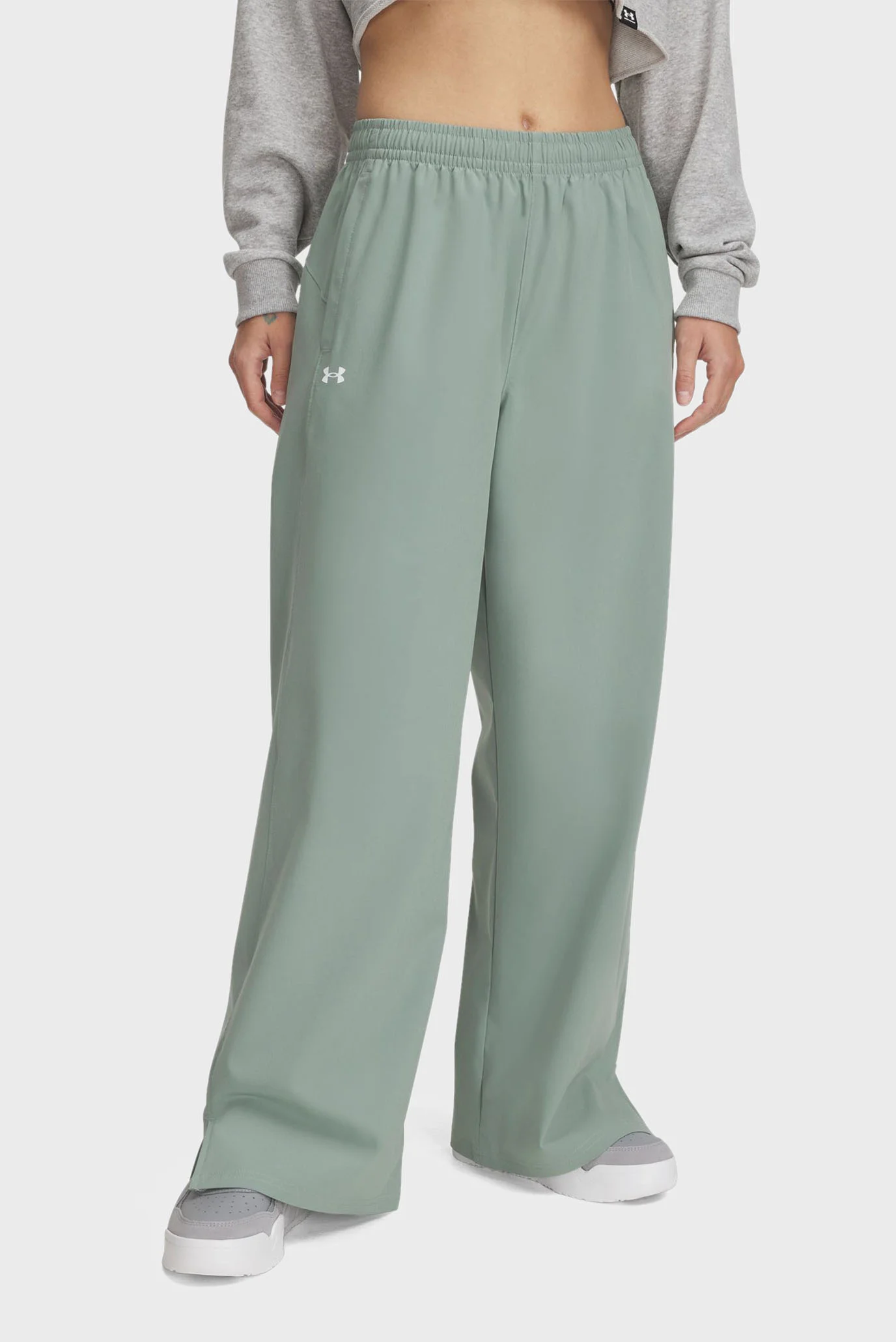 Женские мятные спортивные брюки UA Rival Wide Leg Pant Under