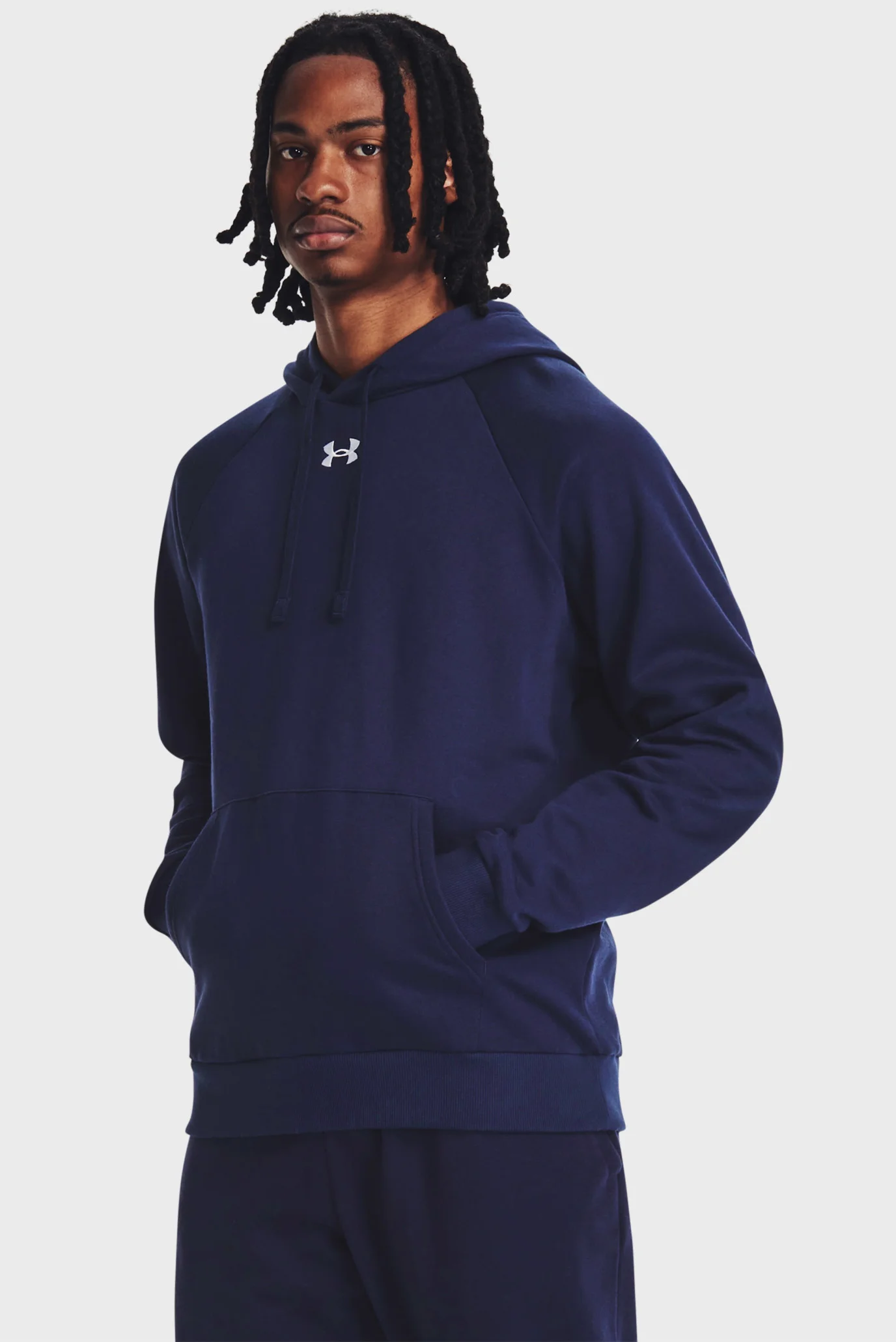 Мужское темно-синее худи UA Rival Fleece Hoodie Under Armour