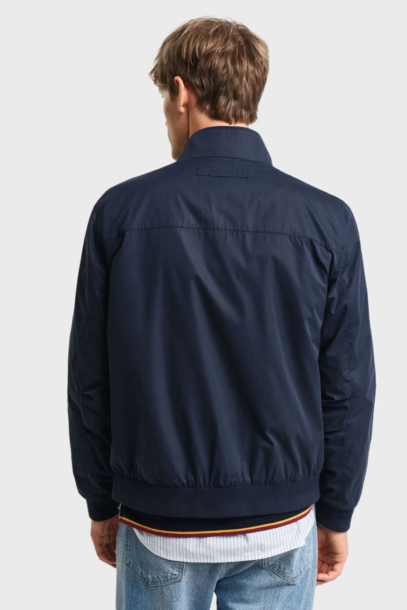 Мужская темно-синяя ветровка LIGHTWEIGHT HARRINGTON JACKET Gant