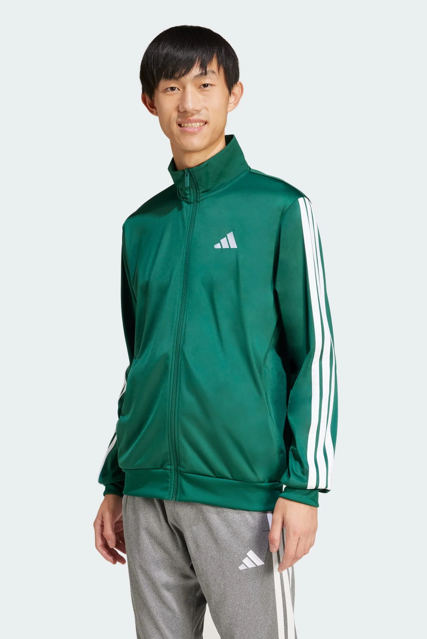 Мужская зеленая спортивная кофта 3-Stripes Tricot Regular adidas