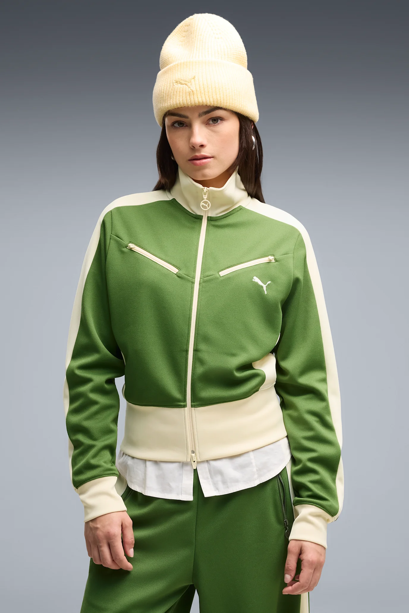 邦楽 16TONS Жіноча зелена спортивна кофта T7 Retro Track Jacket Women PUMA