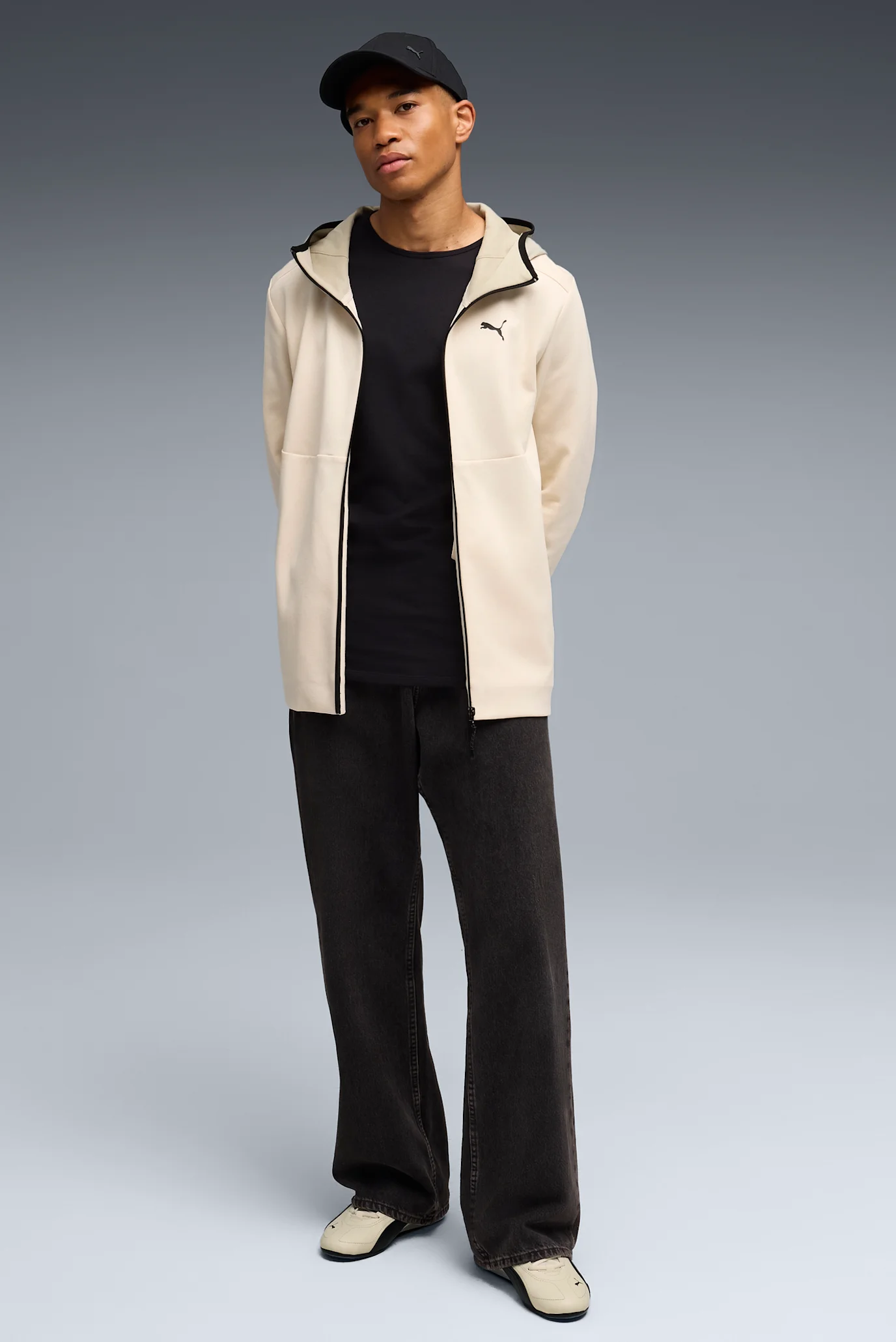 Мужское бежевое худи PUMATECH Full Zip Hoodie Men PUMA 692185_87