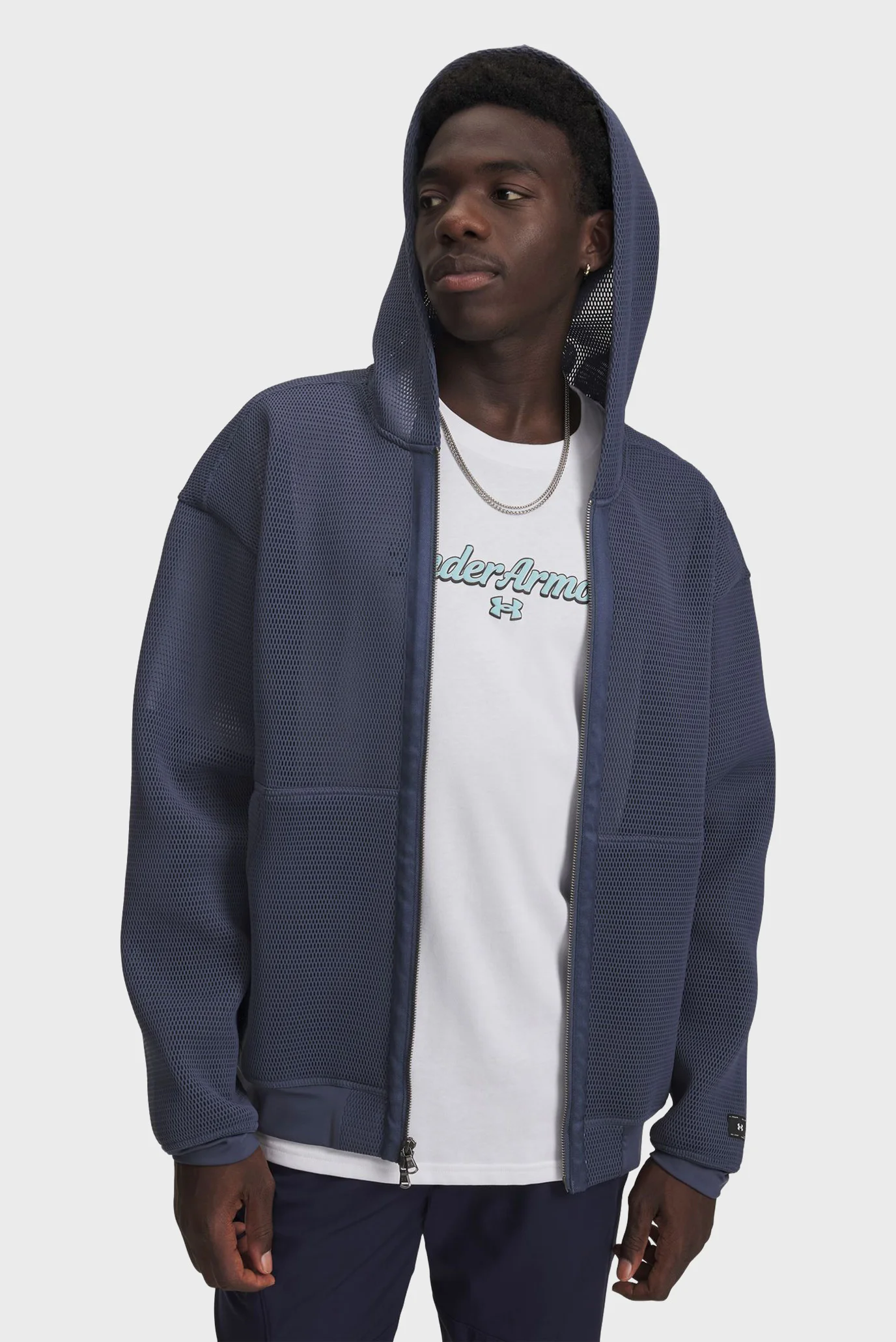 Мужское темно-серое худи SU Mesh Hoodie Under Armour 6010984-044