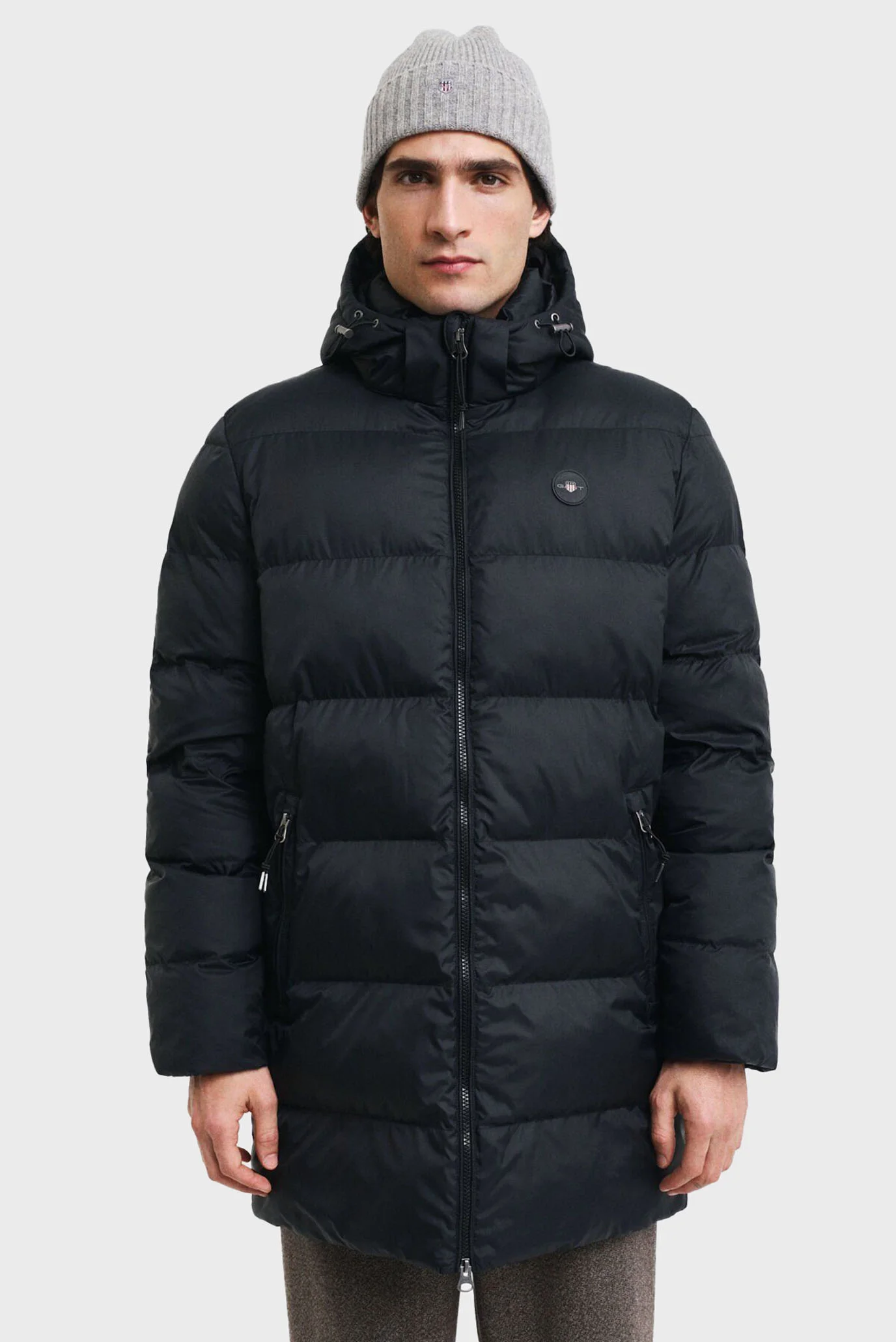 Мужская черная куртка ACTIVE CLOUD MID LENGTH JACKET Gant 7006453