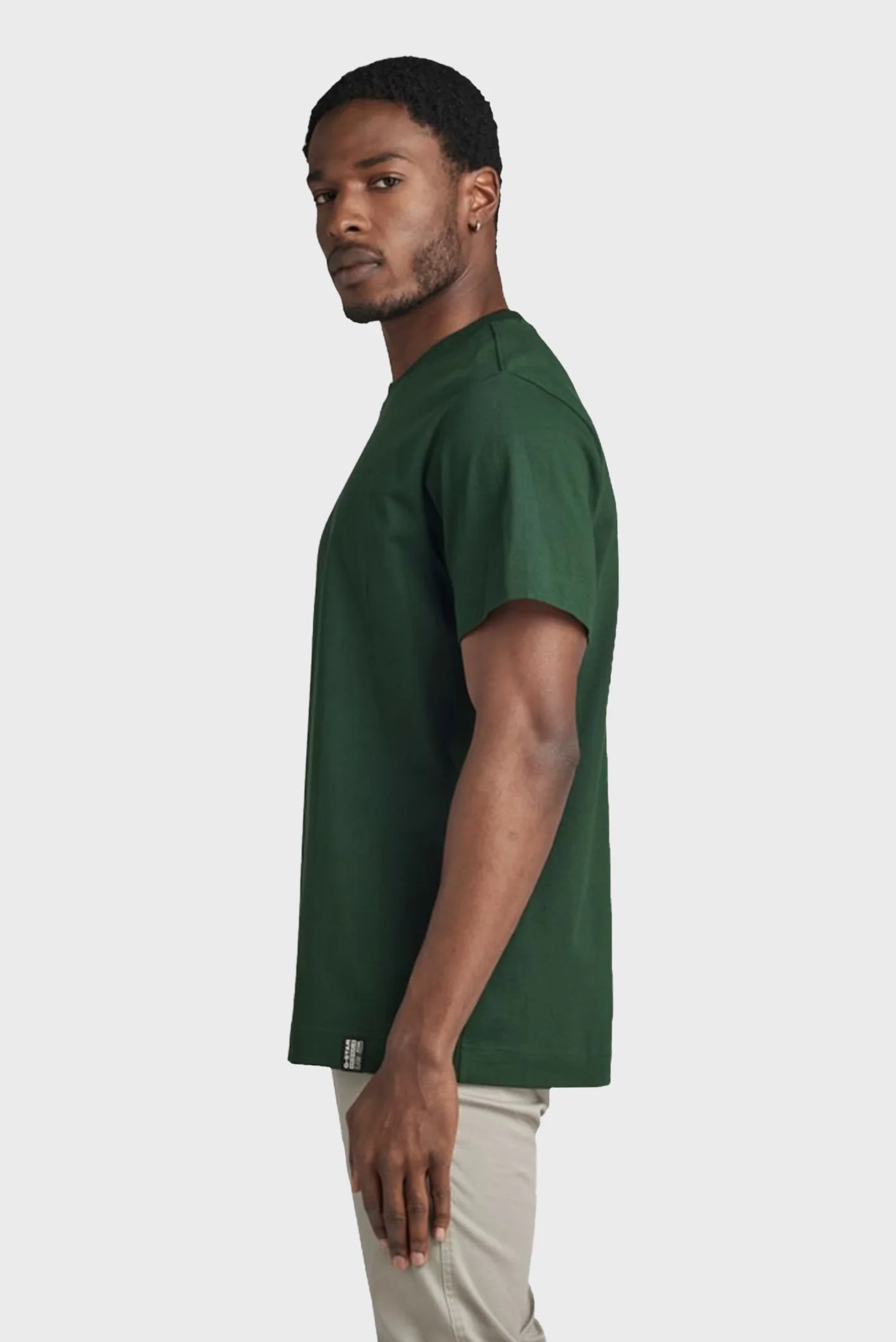 Мужская зеленая футболка Essential loose G-Star RAW D23471,C784
