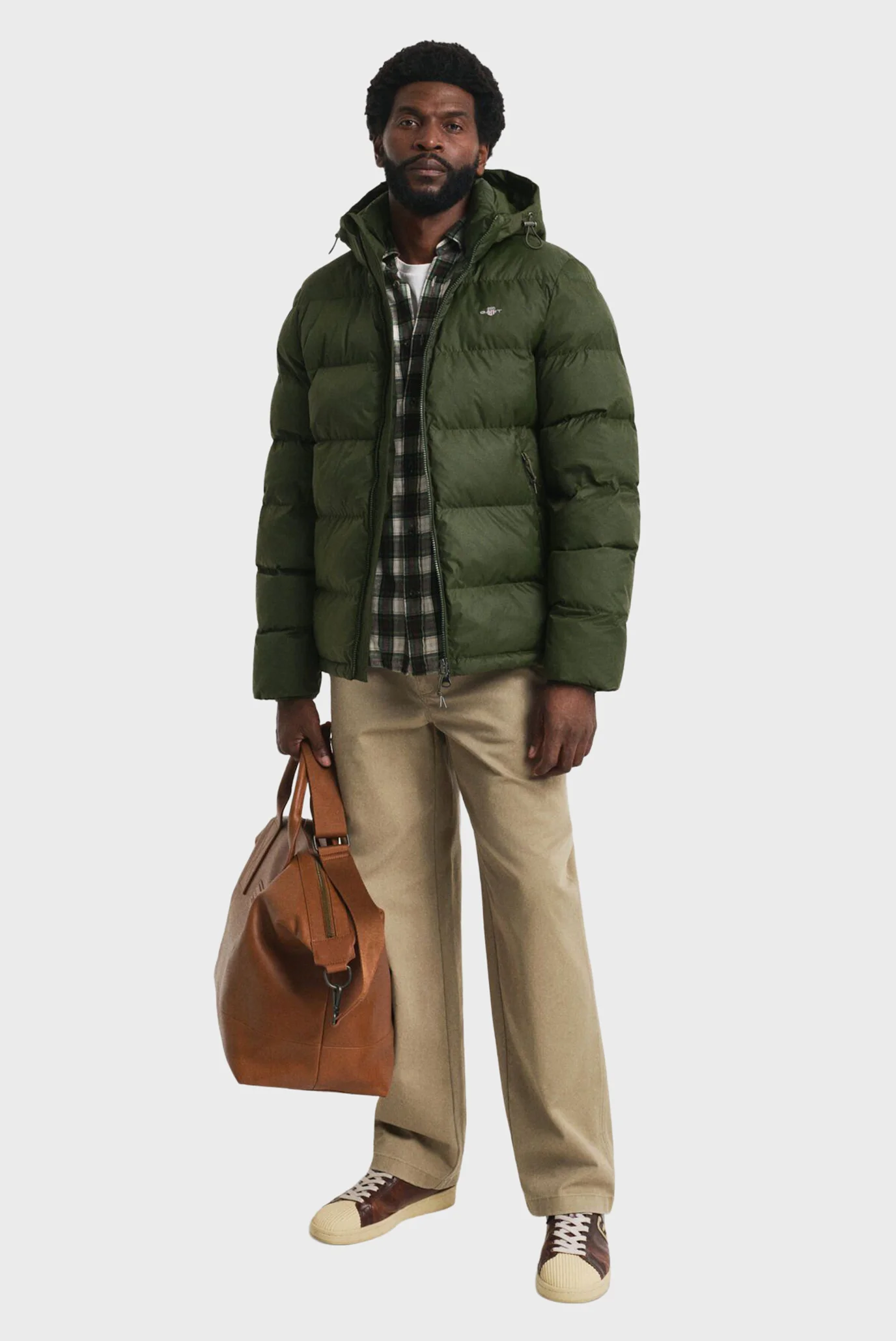 Мужская темно-зеленая куртка CLOUD Gant 7006534 — MD-Fashion