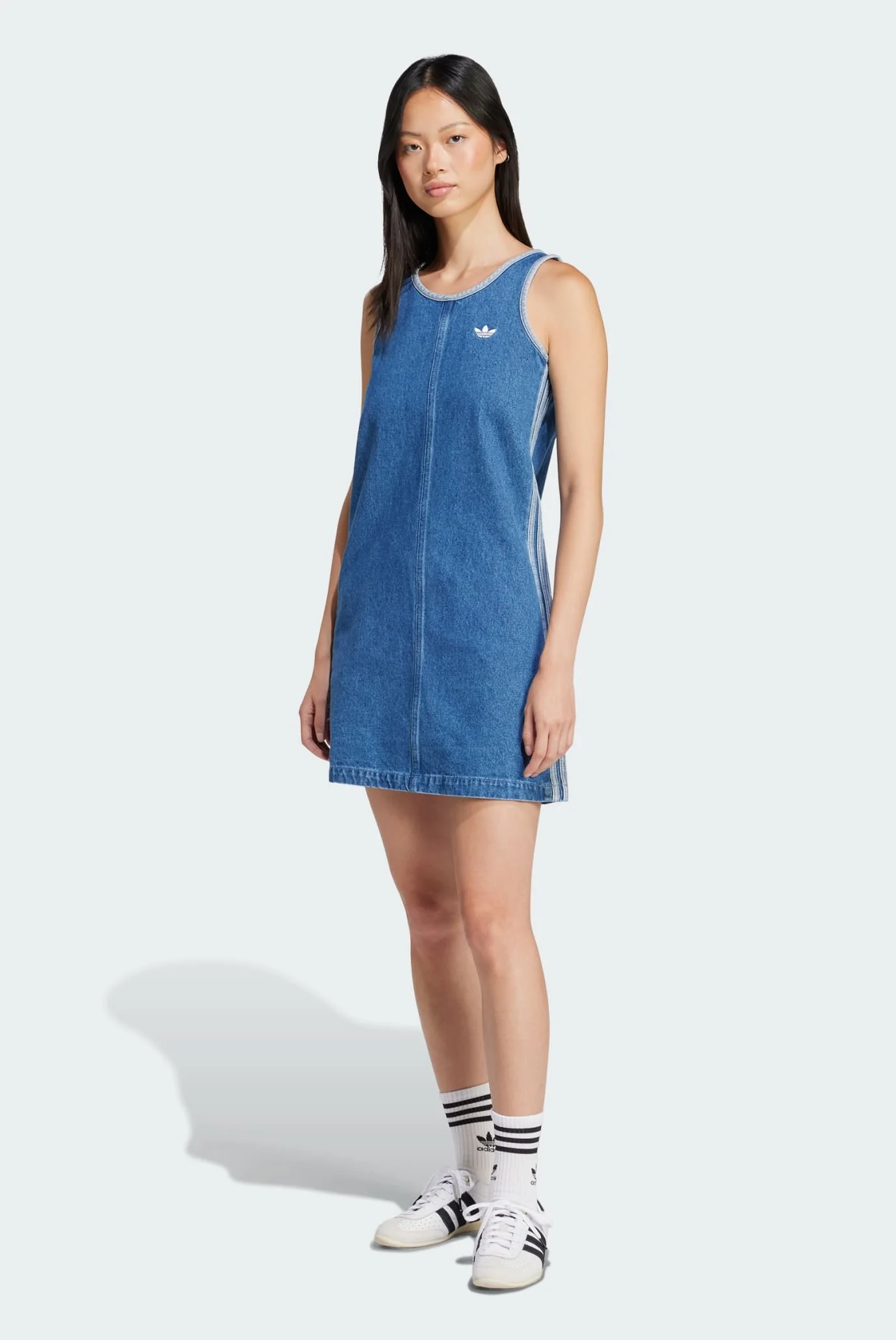 キリン、ary's Denimライトブルー 25 Женский синий джинсовый сарафан Adicolor 3-Stripes adidas JD2580