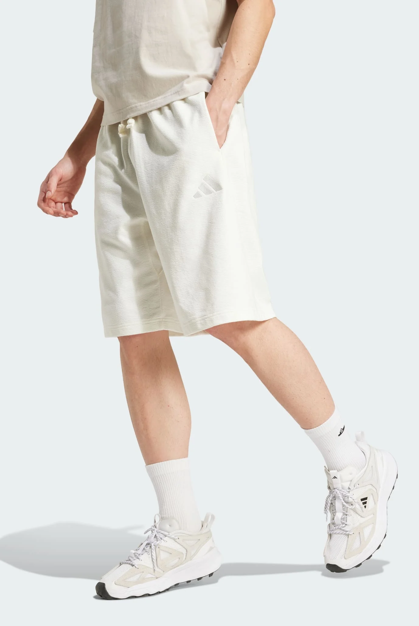 Мужские белые шорты Elevated ALL SZN Cloud Jersey adidas JP0177