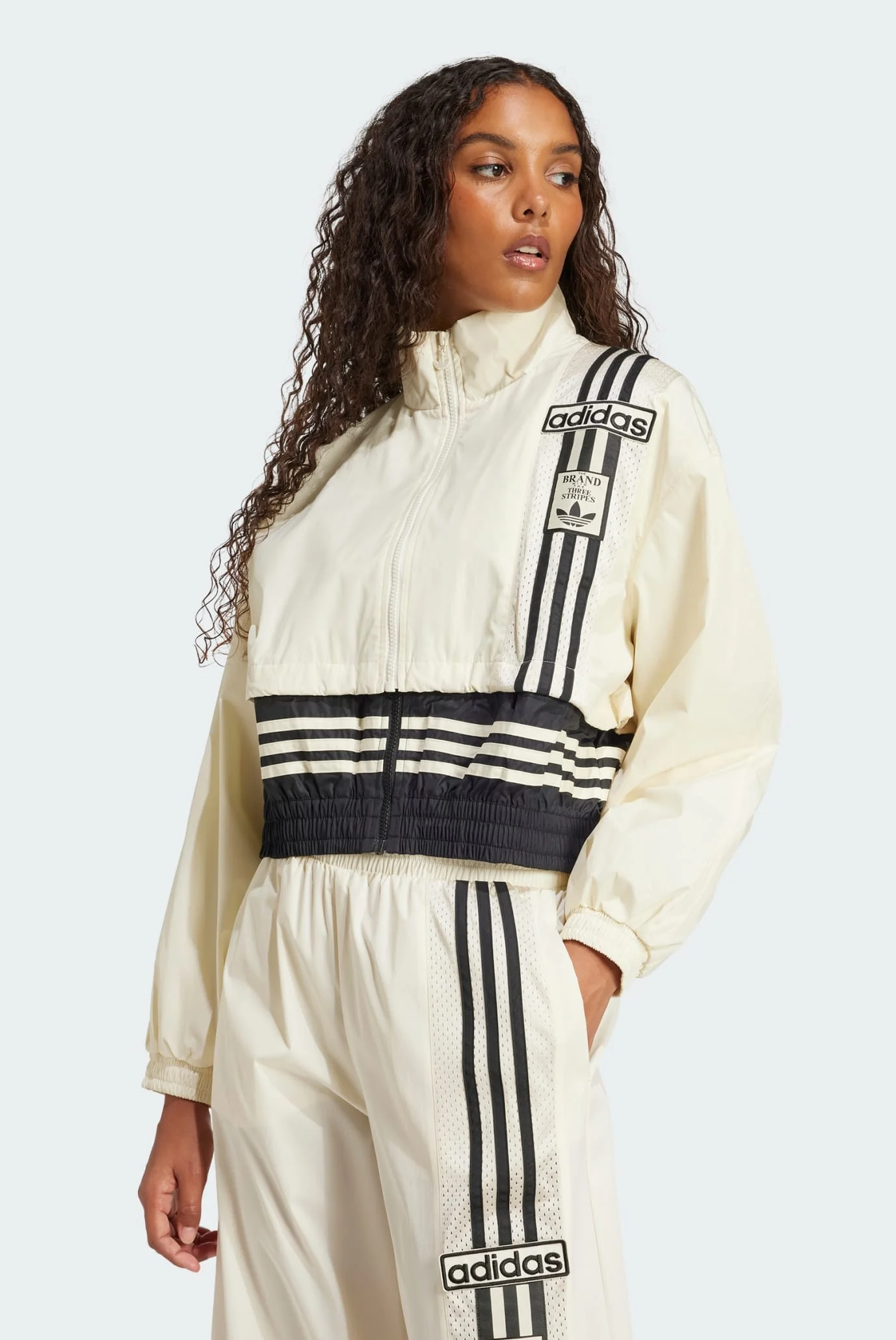 Жіноча біла спортивна кофта 2в1 Adibreak Woven adidas JD0096 — MD