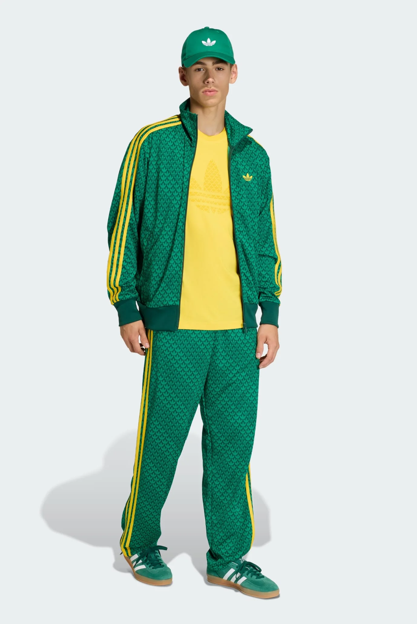 Мужские зеленые спортивные брюки с узором FIREBIRD LOOSE MONOGRAM