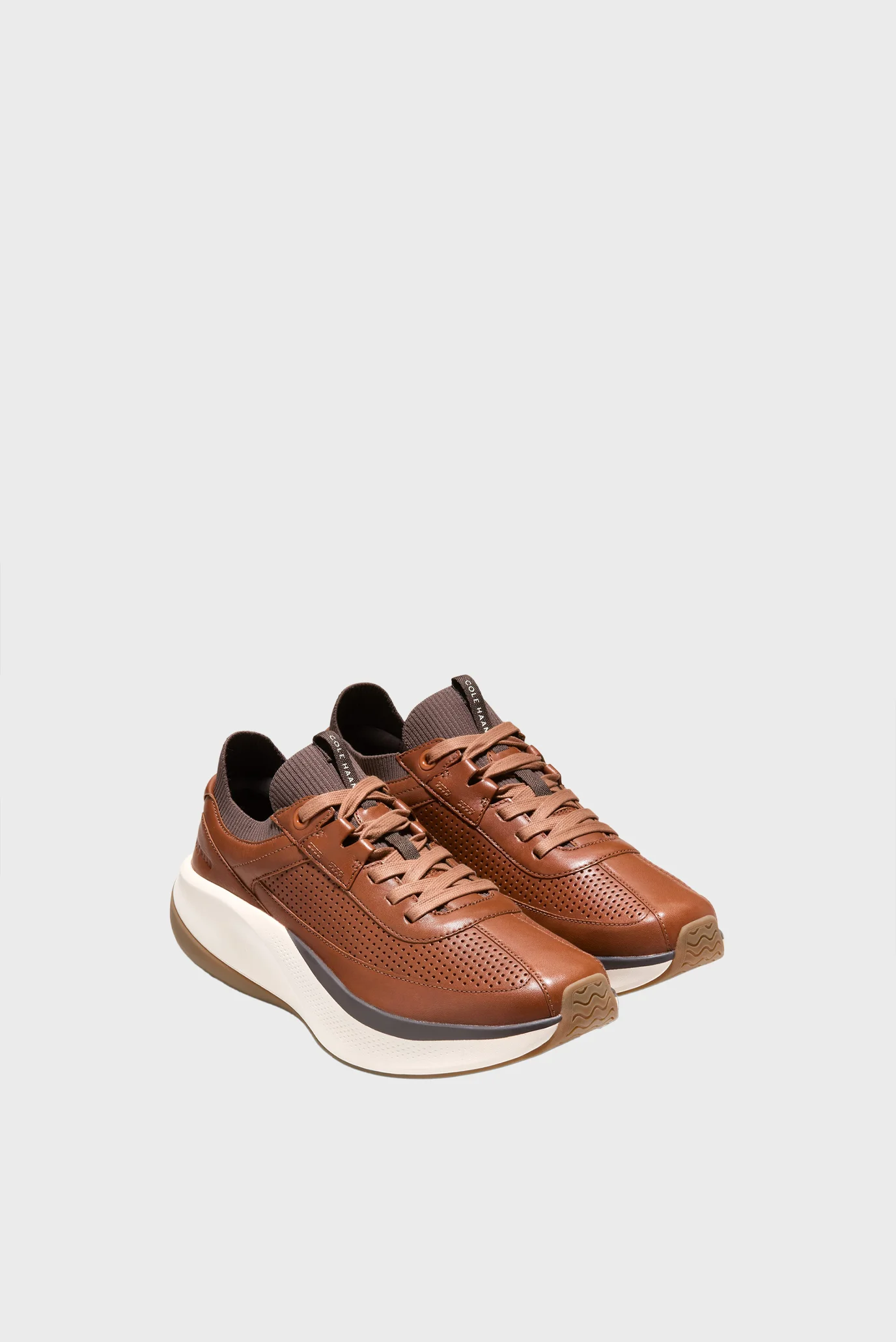 ！HARU！ Мужские коричневые кожаные кроссовки GrandPrø All Day Running Cole