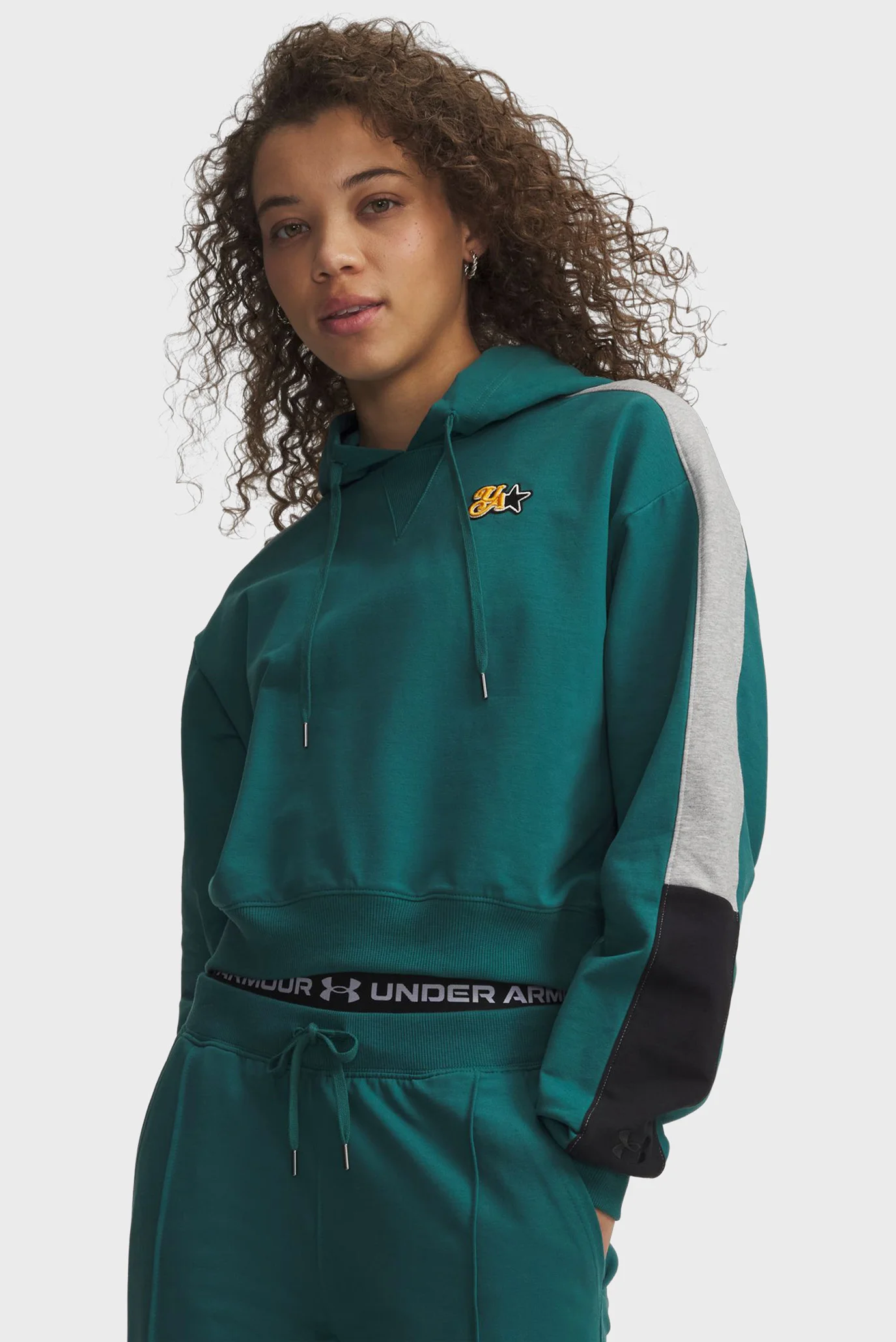 Женское зеленое худи Sport Terry Trend Hoodie Under Armour 6009705