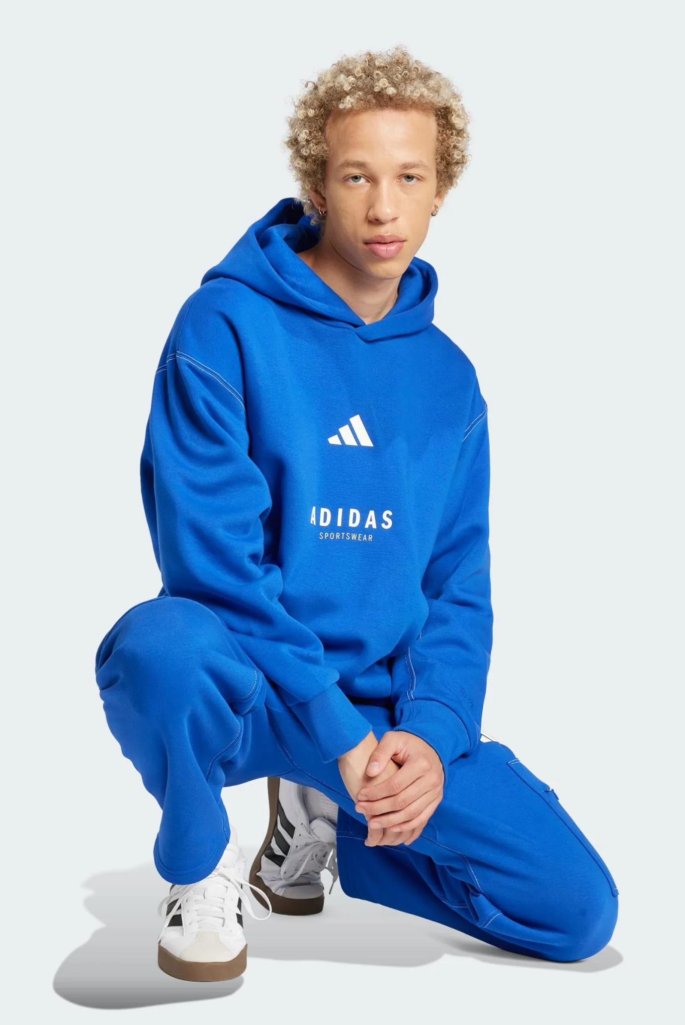 Мужские синие спортивные брюки ALL SZN Fleece Graphic Loose adidas