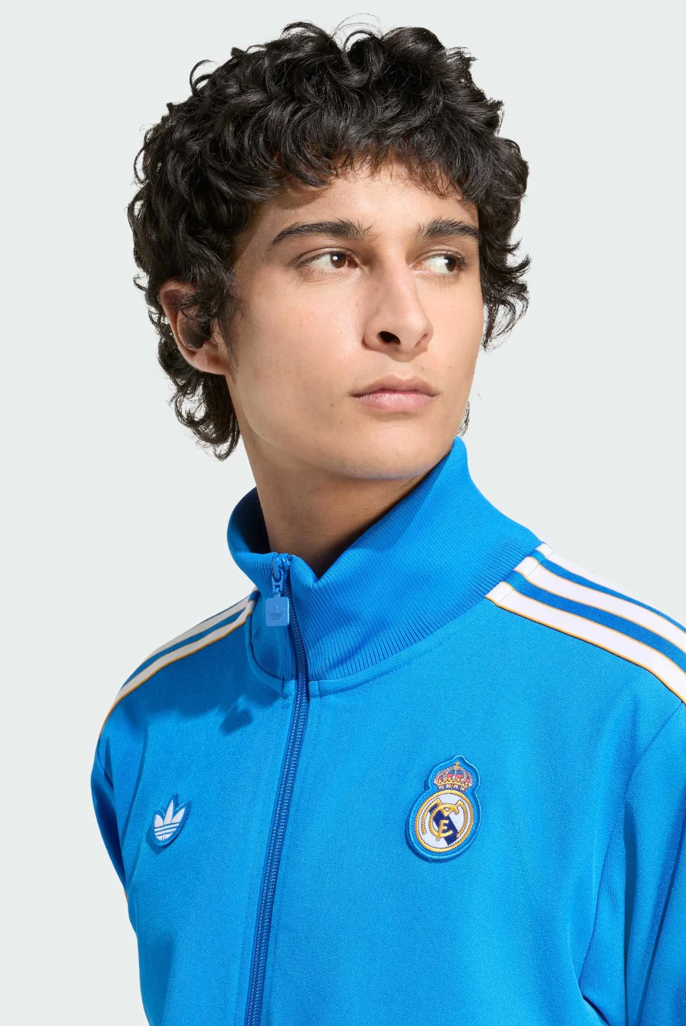 Мужская синяя спортивная кофта Real Madrid Terrace Icons adidas