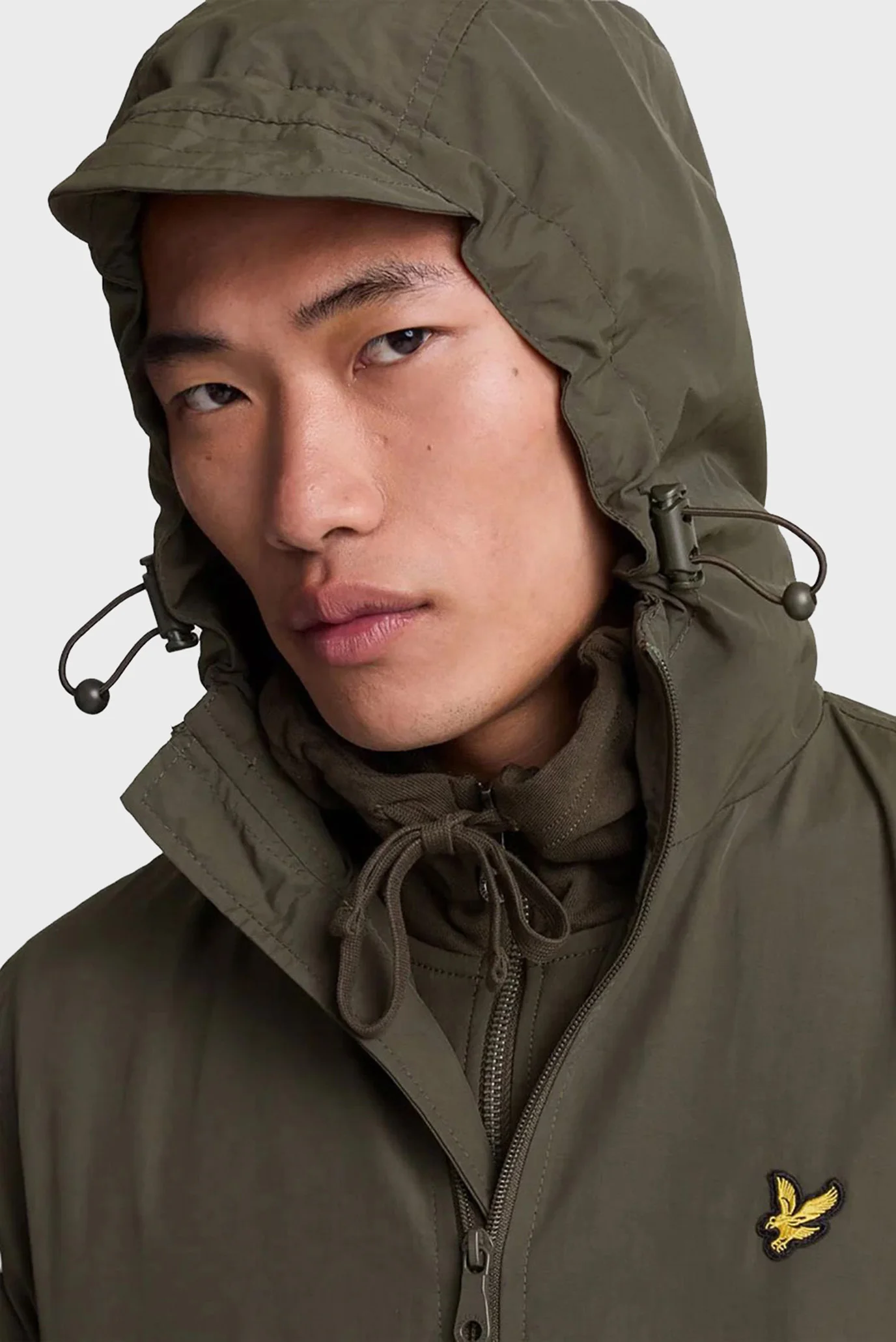 Мужская оливковая куртка ZIP THROUGH HOODED JACKET Lyle & Scott