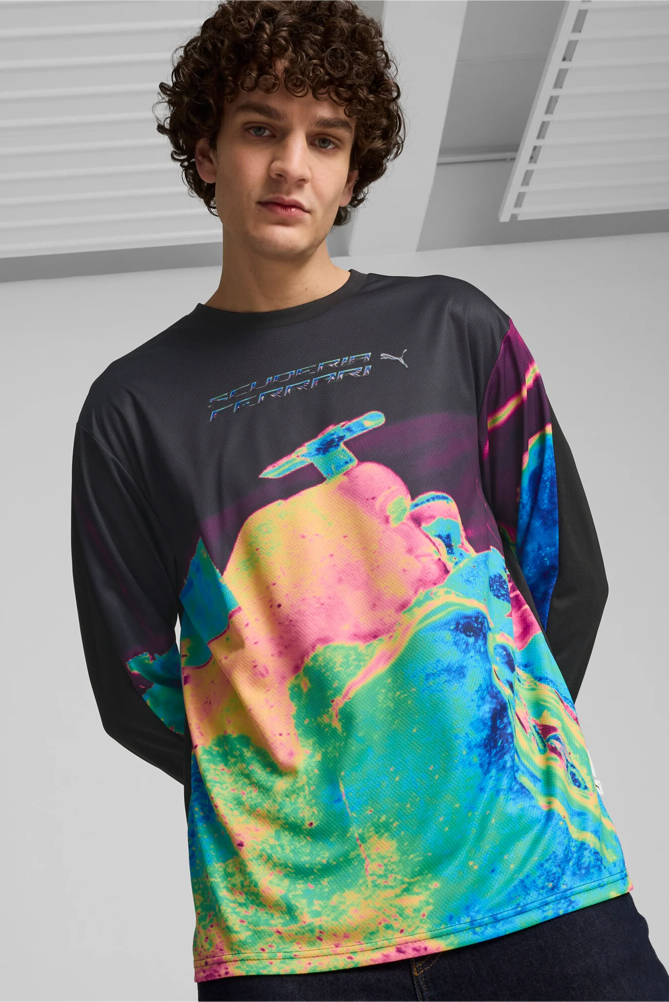 Чоловічий лонгслів Scuderia Ferrari Race Statement Long-sleeve Tee