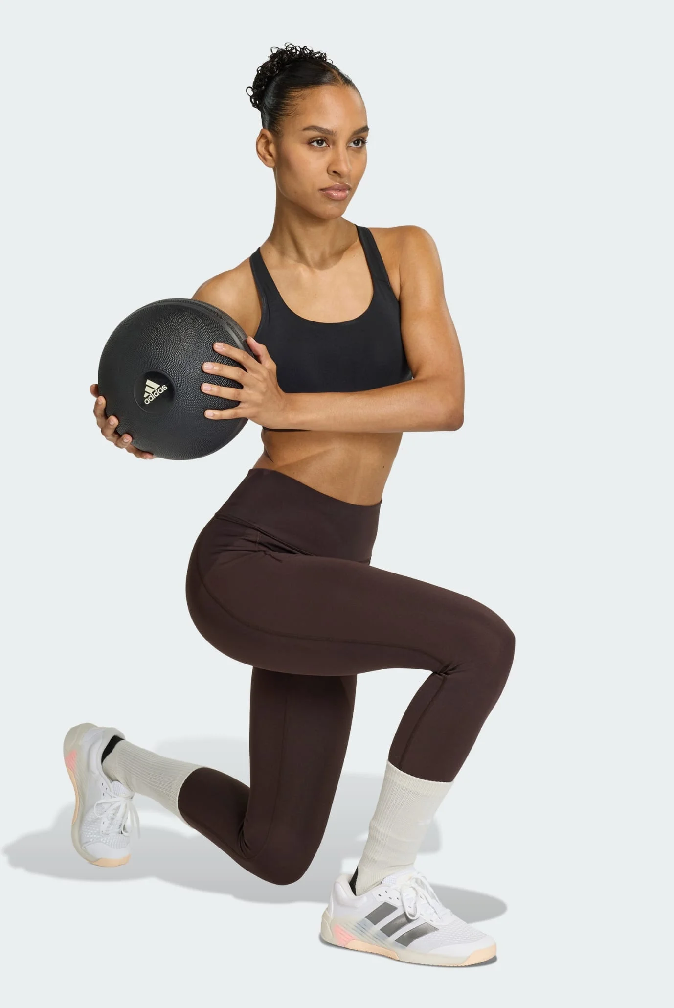 トップス o.ck Женский черный топ Optime Workout High Support adidas JN6896 — MD
