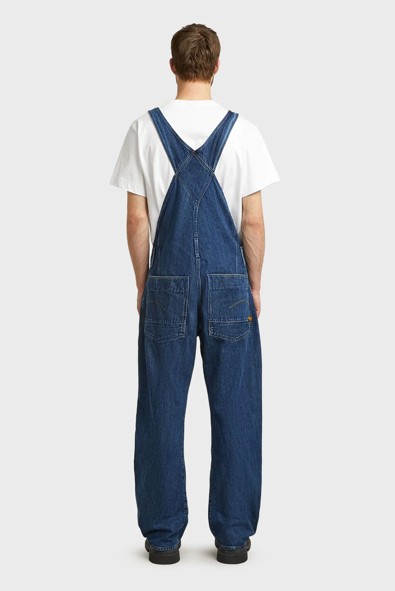 Мужской синий джинсовый комбинезон Denim Dungaree 3D Loose G-Star