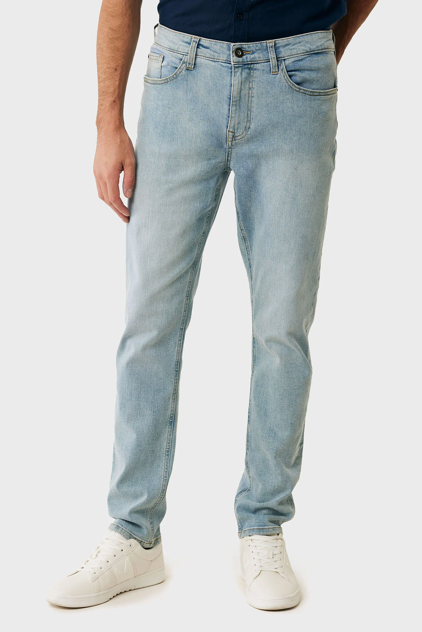 Мужские голубые джинсы JIM Jeans mid waist / tapered leg Mexx