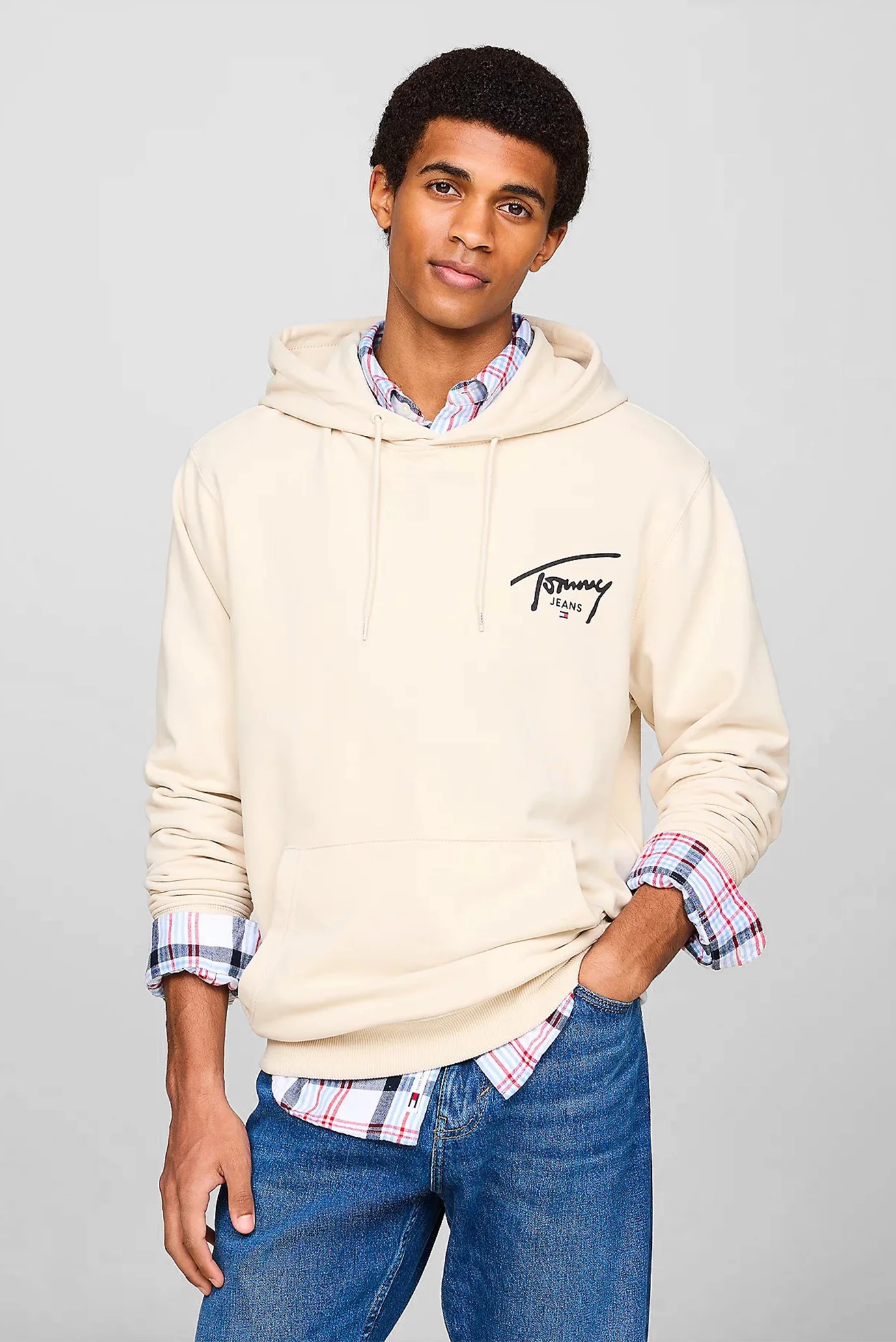 mmm♡ Мужское бежевое худи TJM REG ENTRY GRAPHIC EXT Tommy Jeans