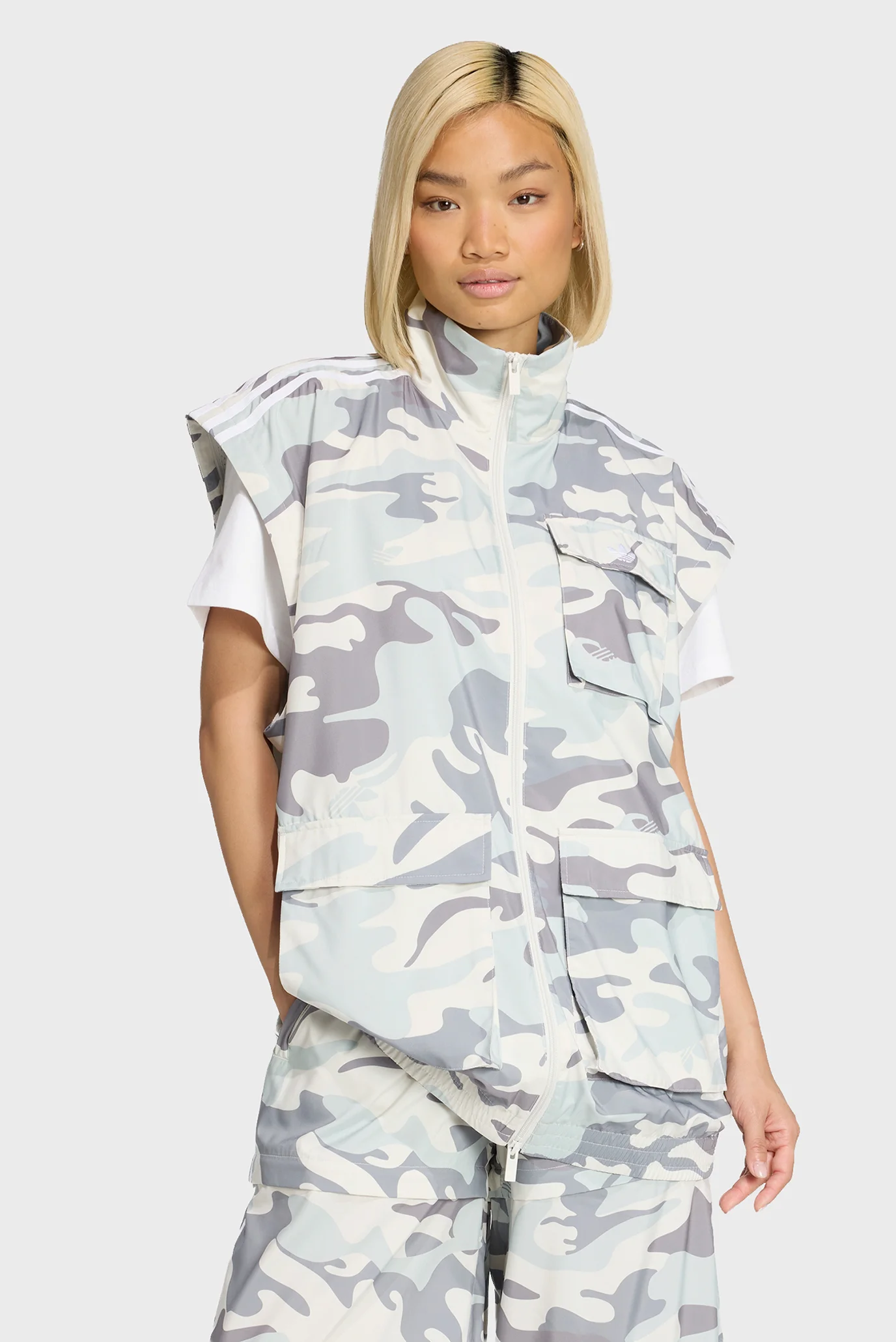 Женская камуфляжная спортивная кофта 2в1 ADIDAS ORIGINALS CAMO