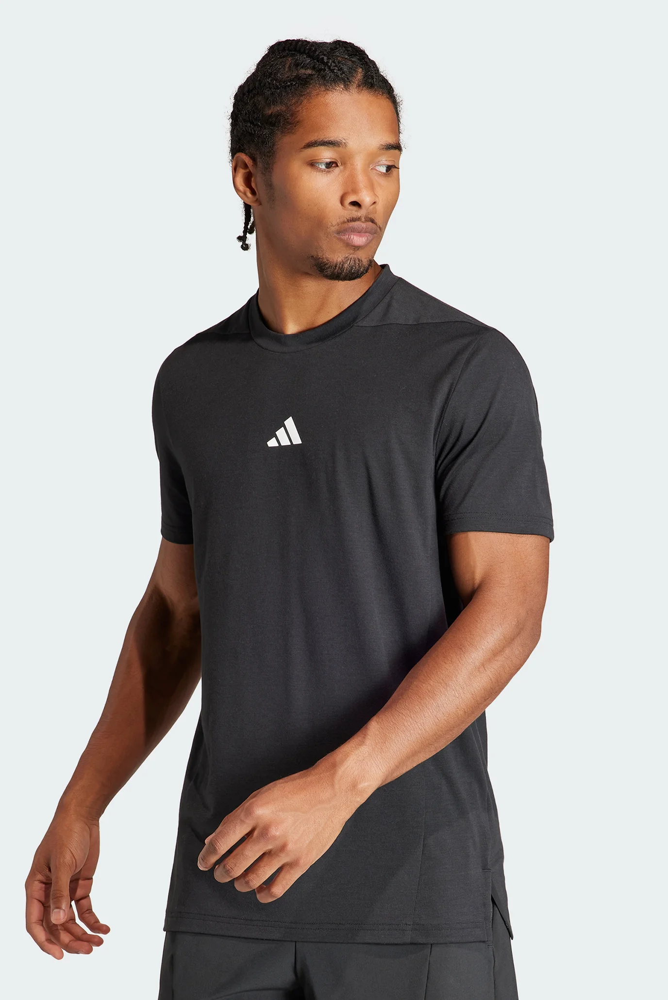 Мужская черная футболка Designed for Training Workout adidas
