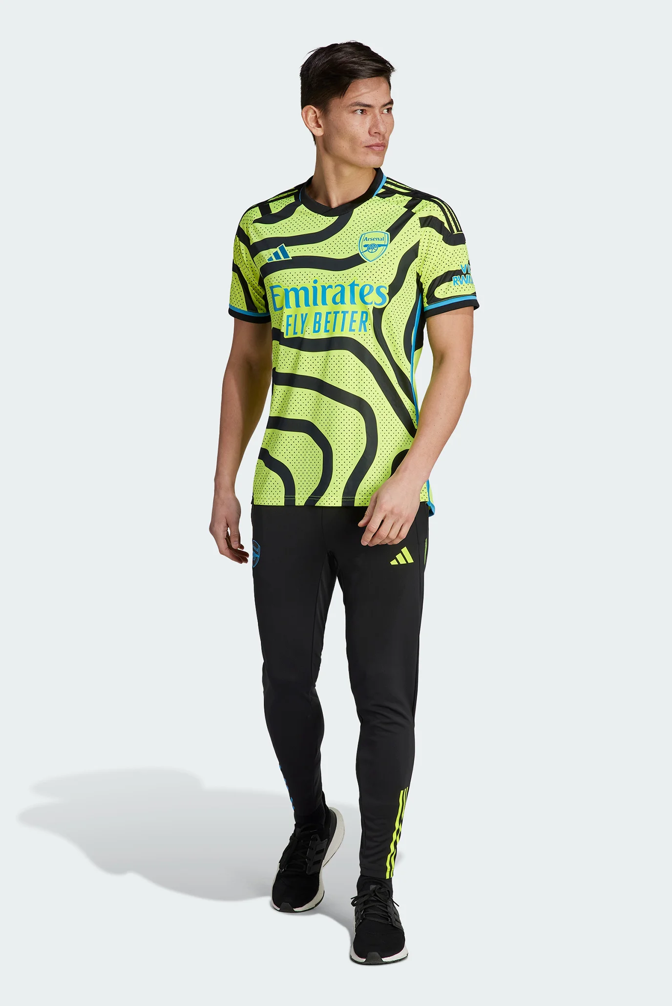 Мужская салатовая футболка Arsenal 23/24 Away adidas HR6927 — MD