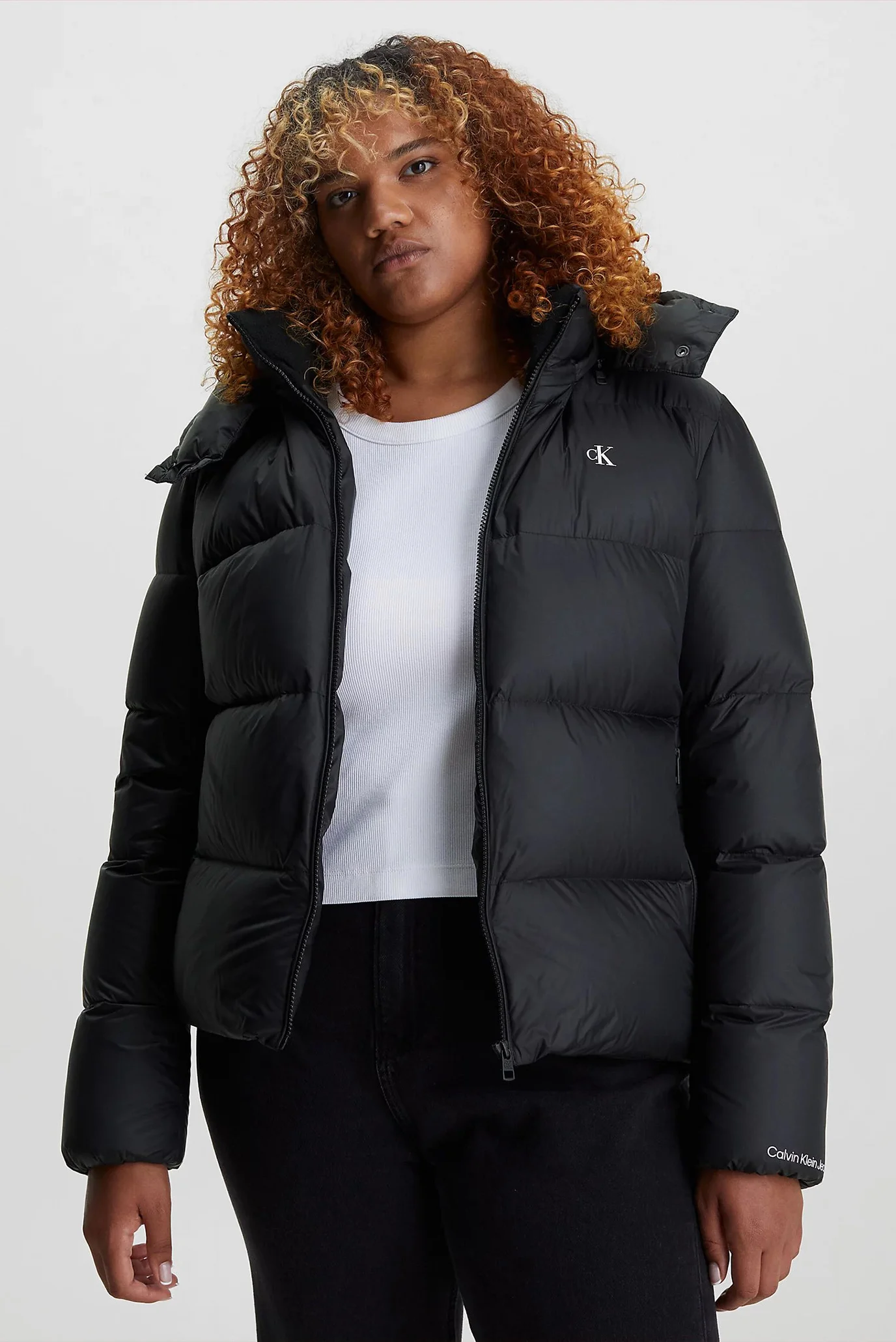 Женский черный пуховик MW DOWN ARCHETYPE SHORT Calvin Klein Jeans